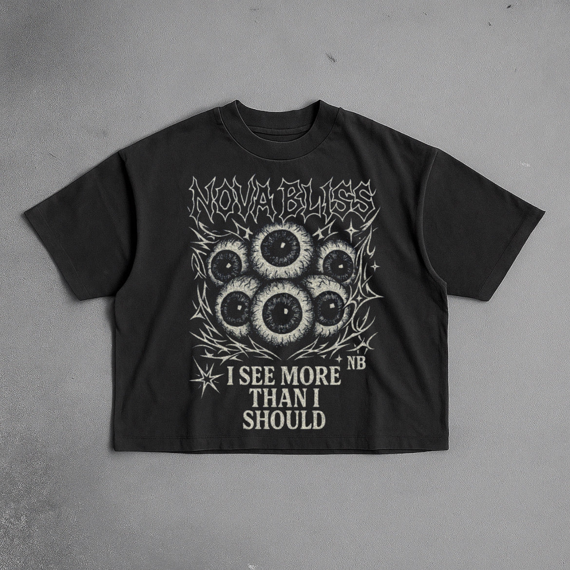 I See More Than I Should Black Boxy Tee