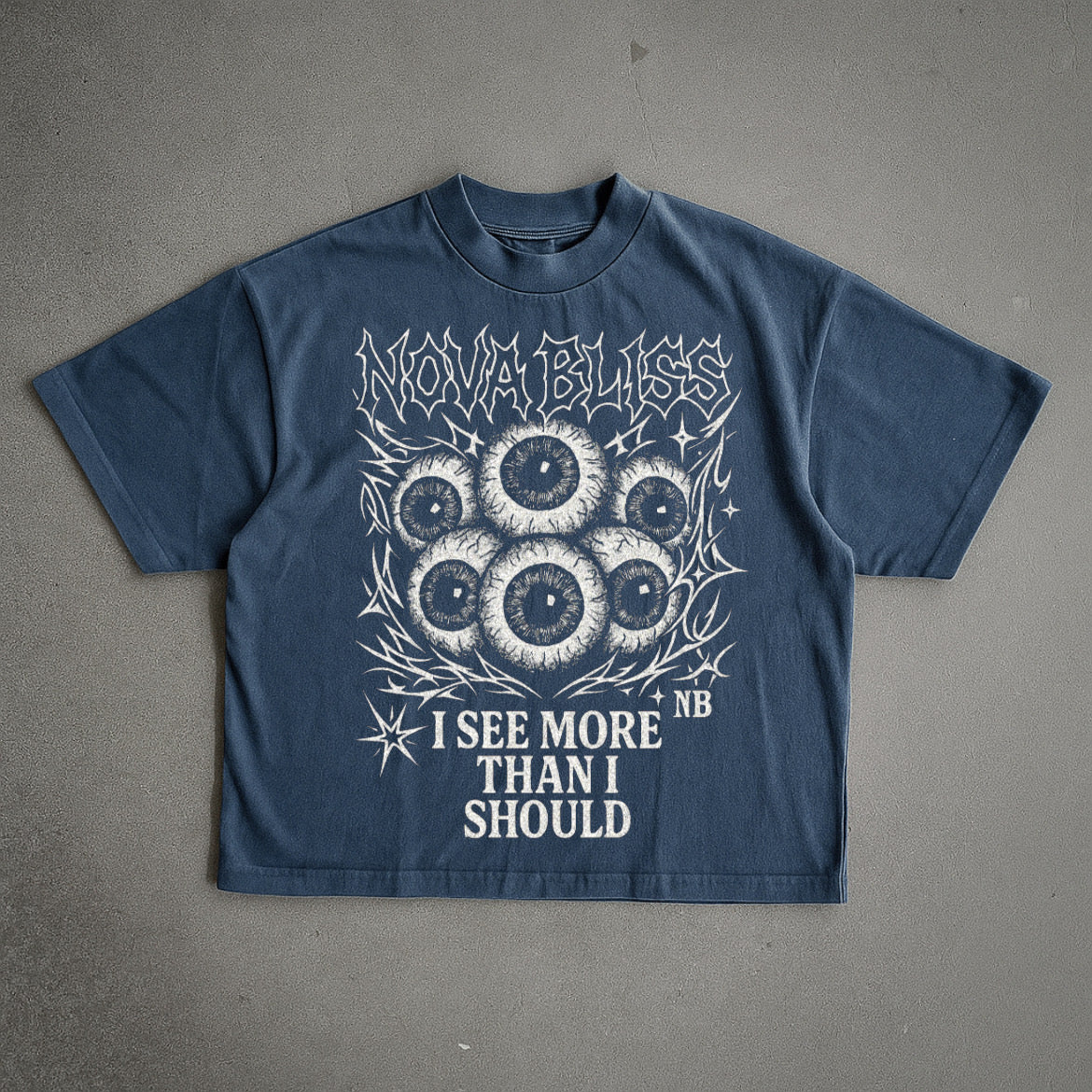 I See More Than I Should Navy Boxy Tee