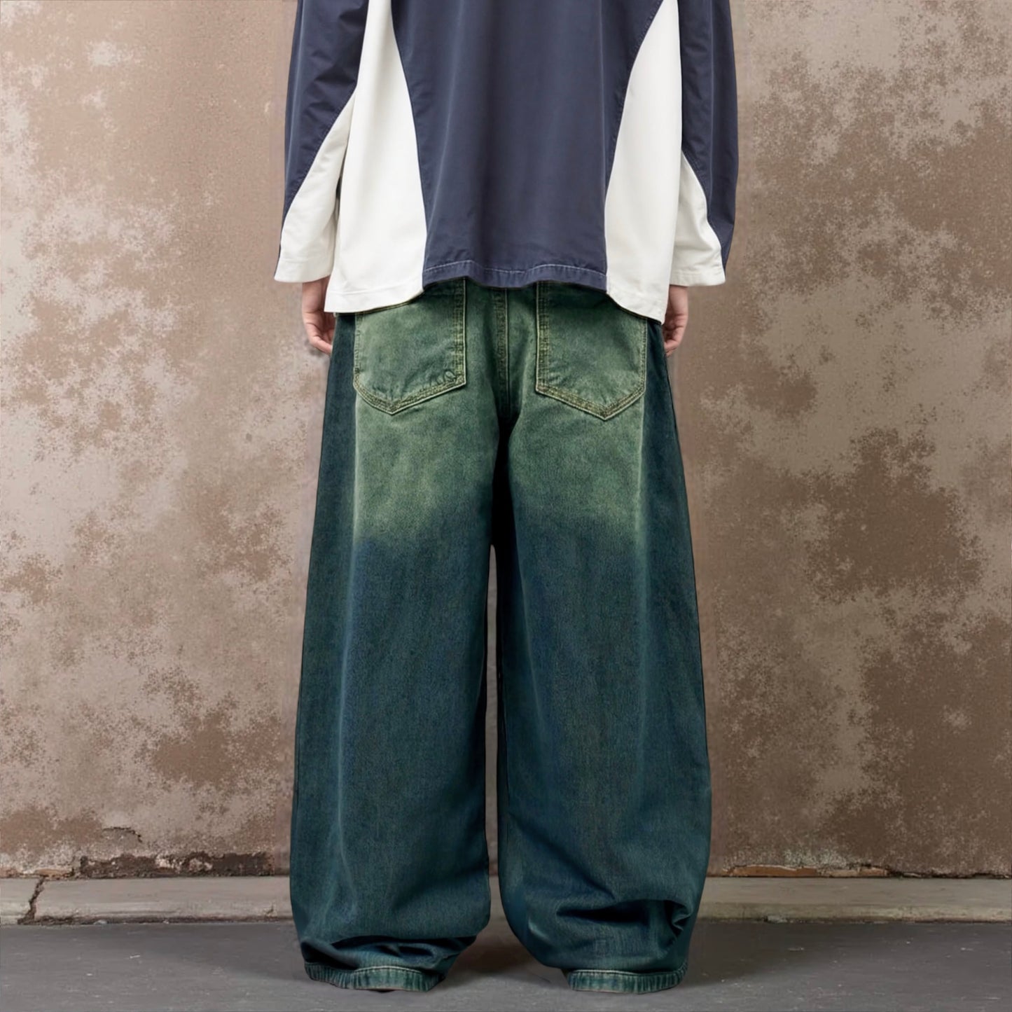 The Greenish Olive Baggy Jean