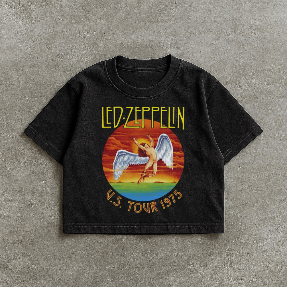 Led Zeppelin Black Boxy Tee