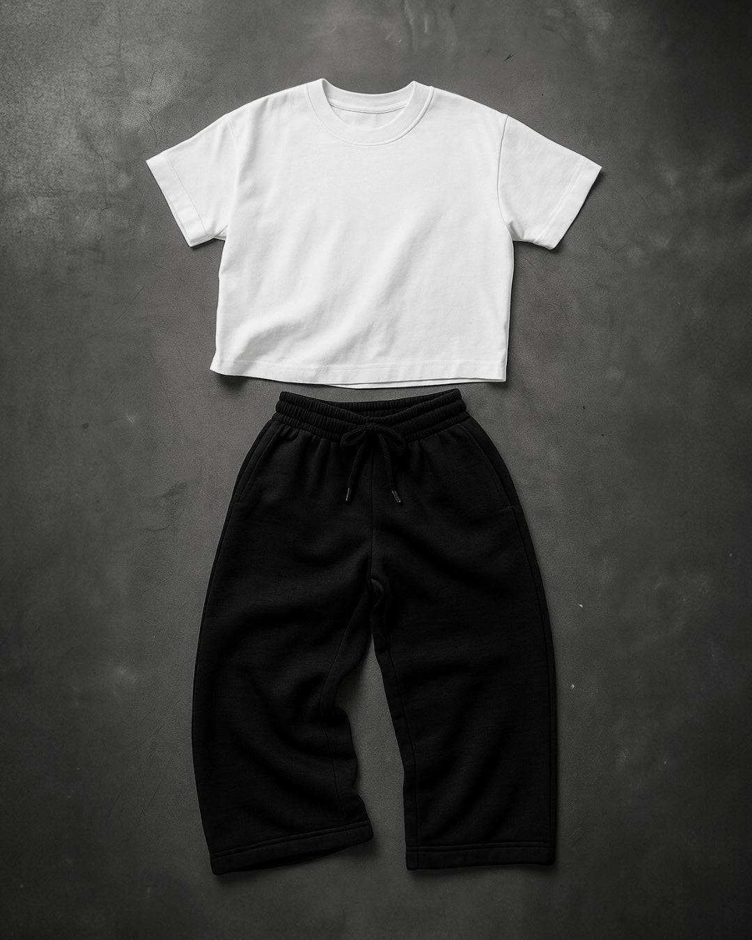 Mixed Black And White Plain Boxy Set