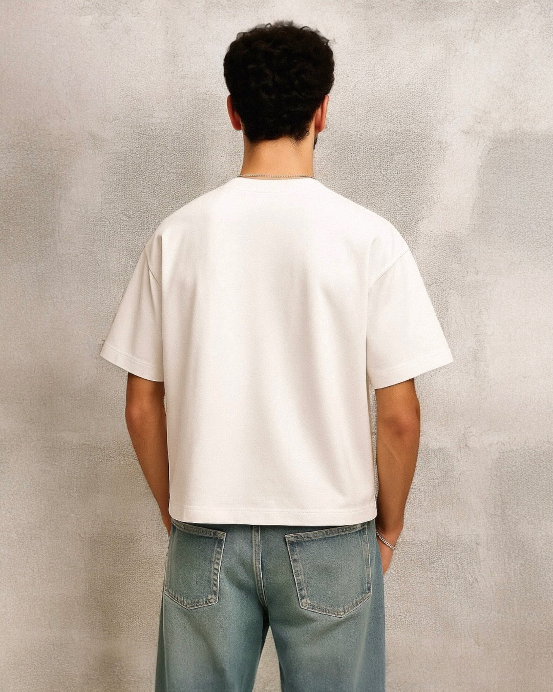 Boxy Fit White Tee