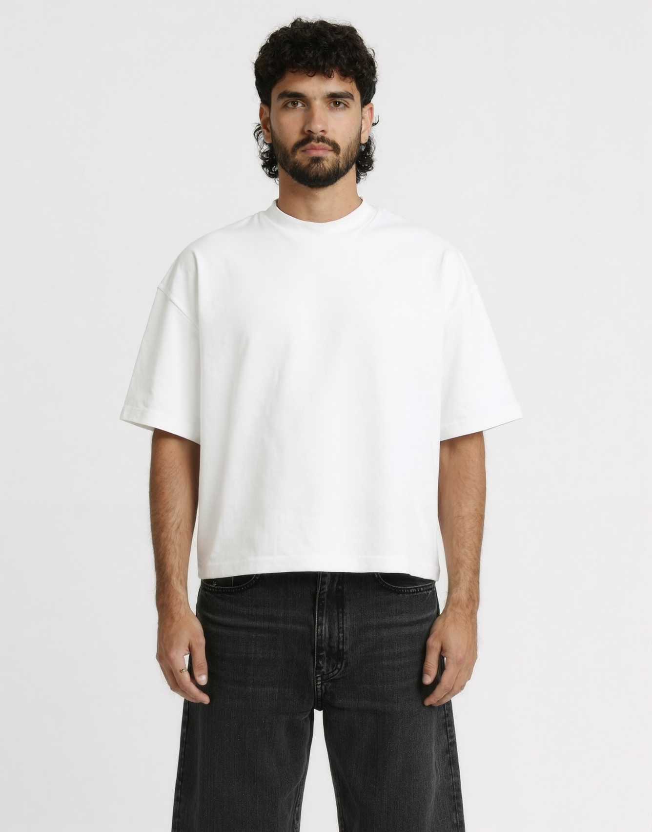 Plain White Boxy Tee