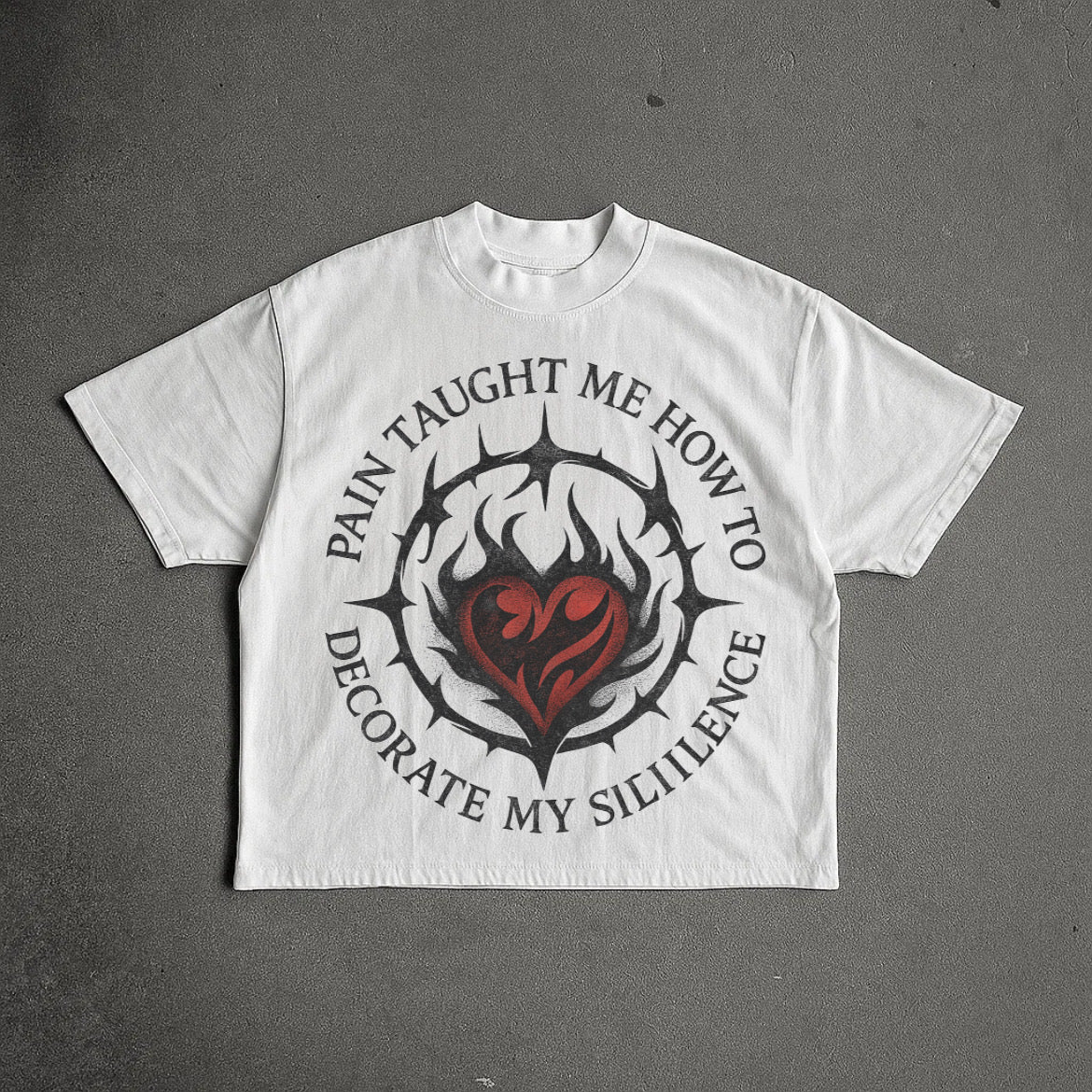 Pain Taught Me White Boxy Tee