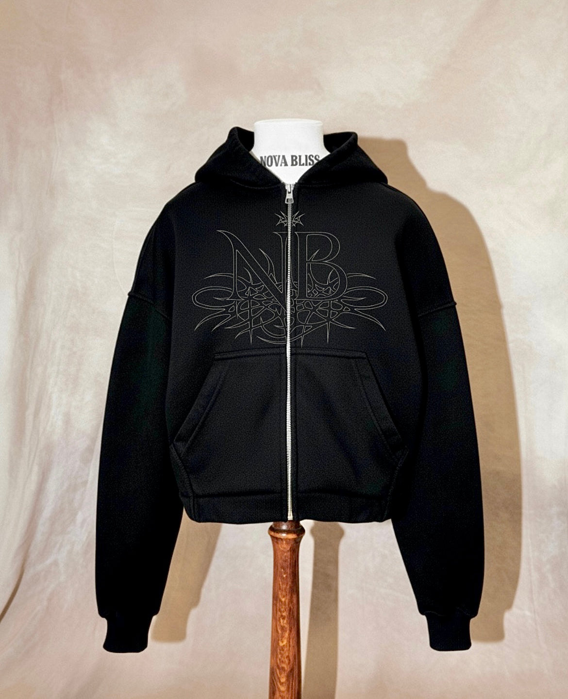 NB MARK Black Boxy Zip Up