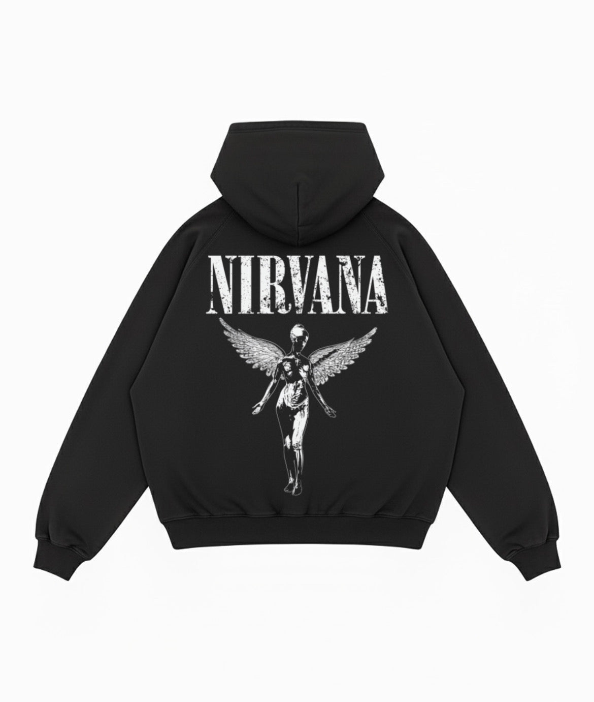 Nirvana Black Boxy Hoodie
