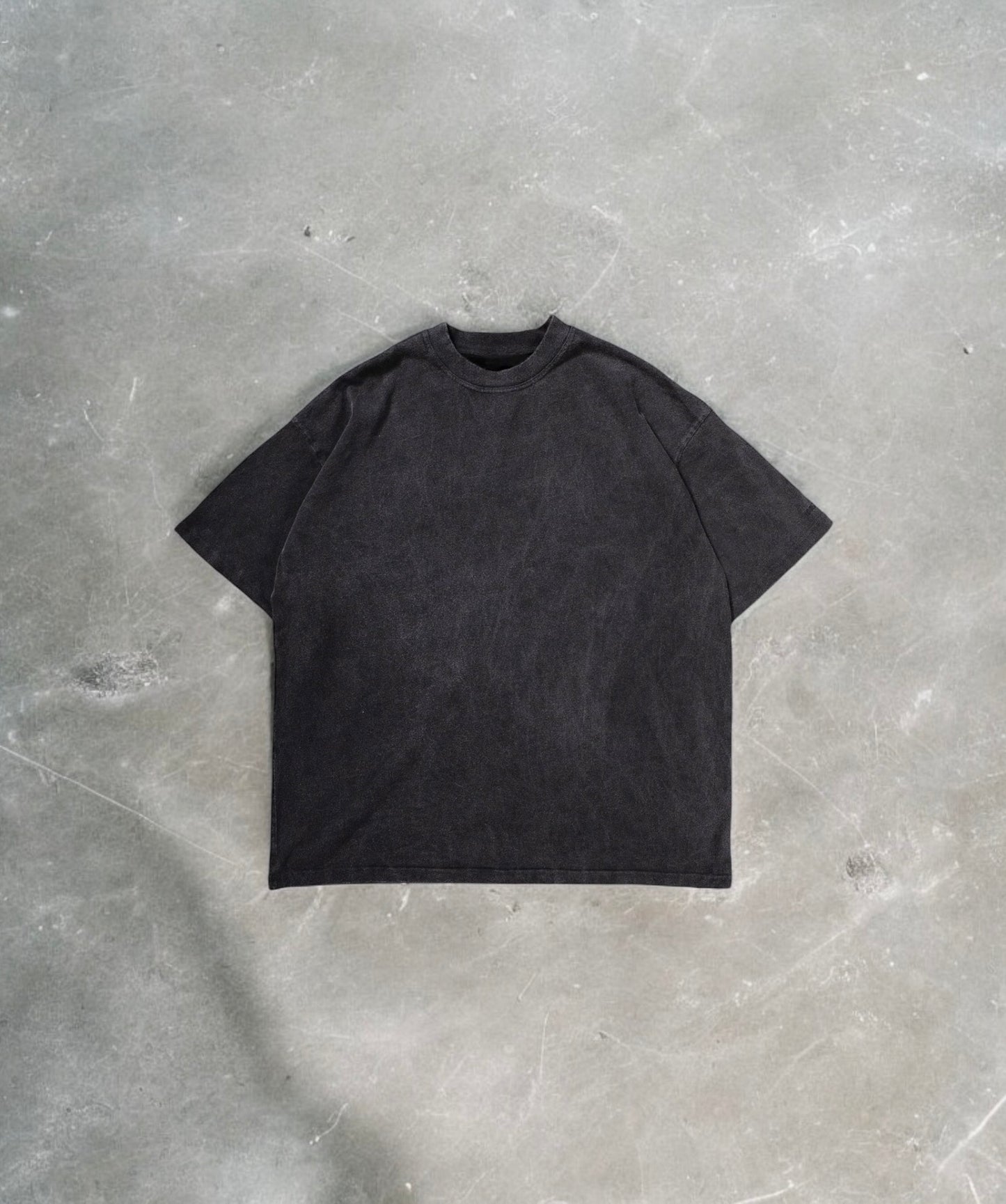 Acid Washed Black Blank Tee