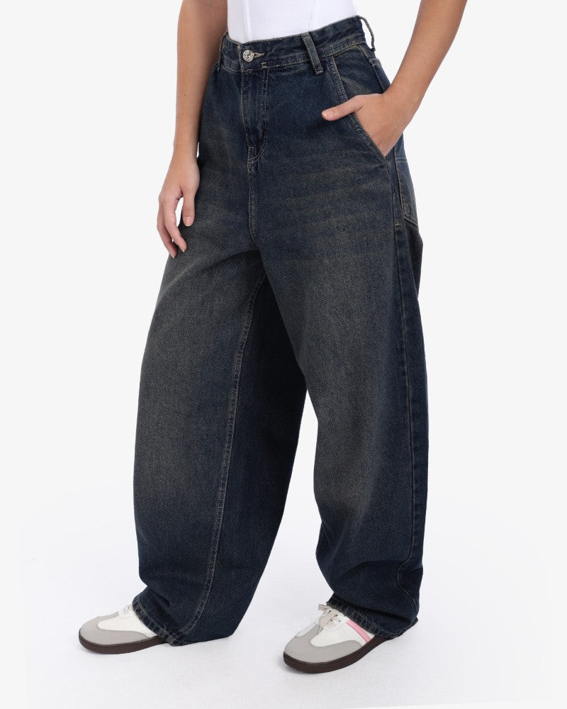 Dark Vintage Skater Baggy Jeans