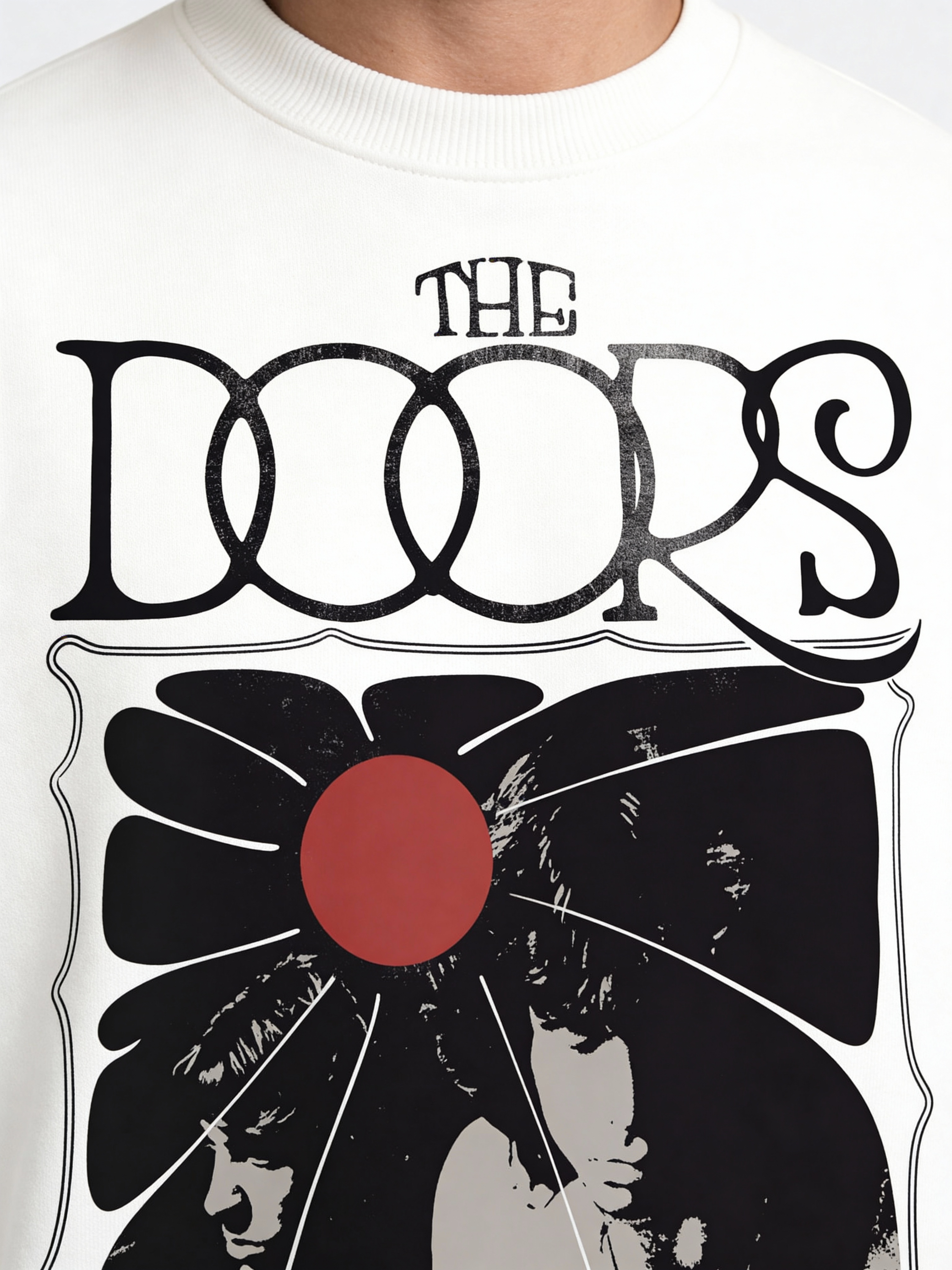 The Doors White Boxy Sweatshirt