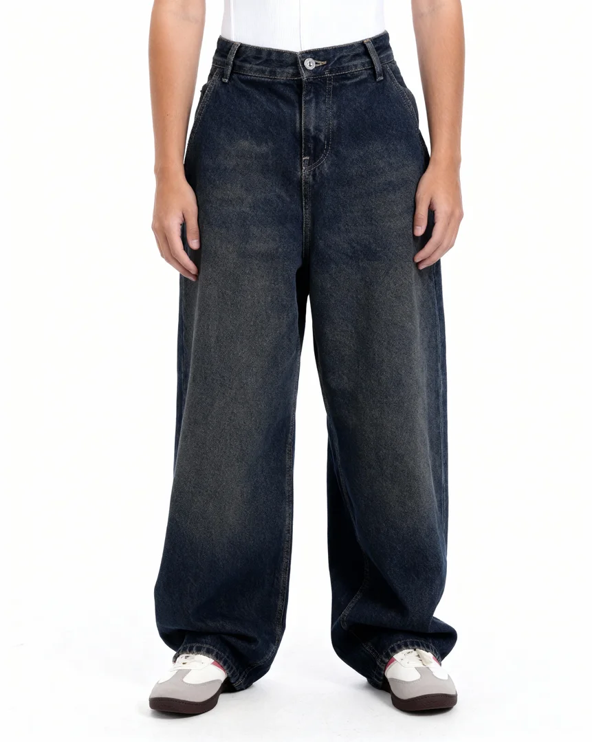Dark Vintage Skater Baggy Jeans