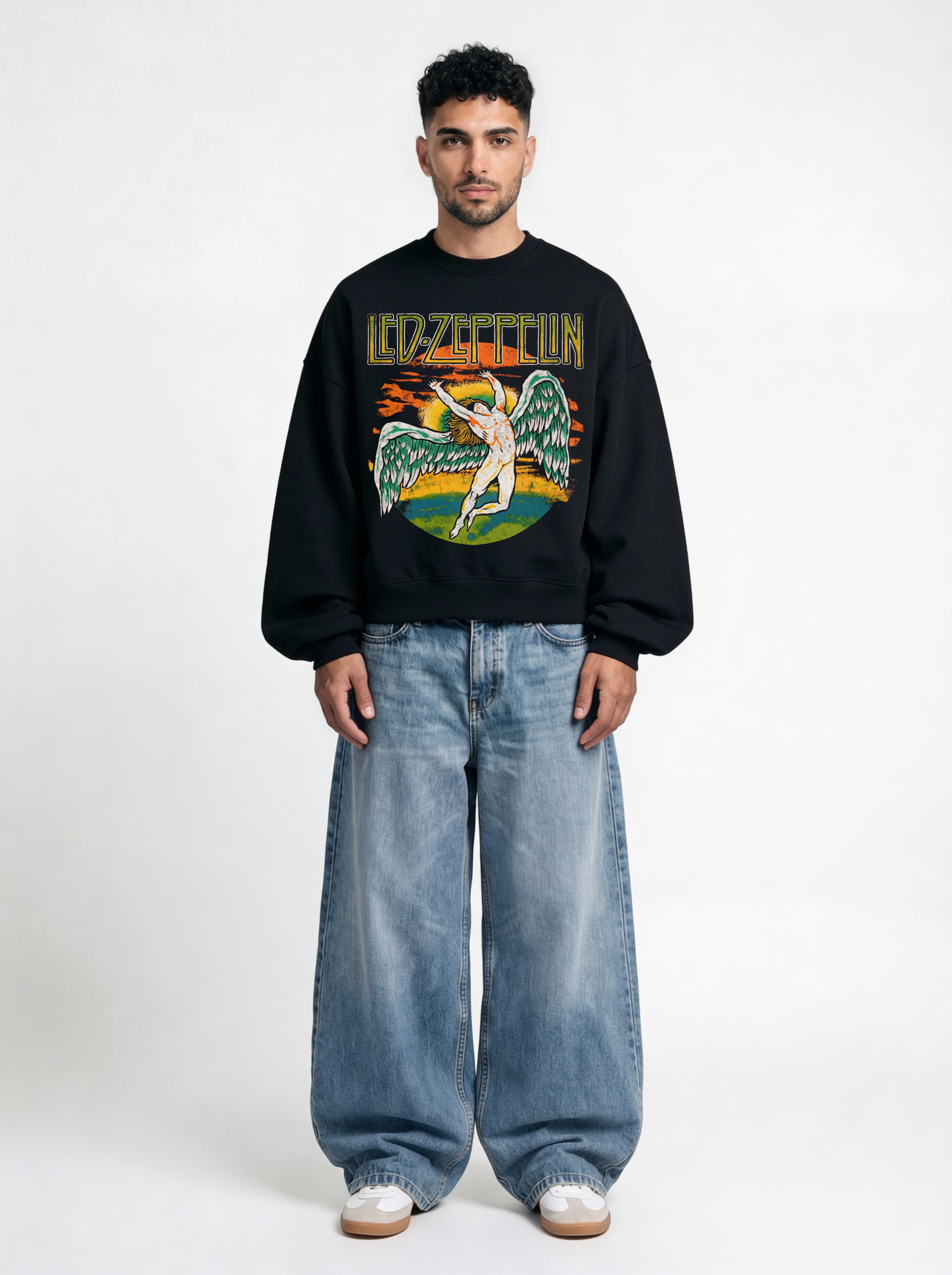 Led Zeppelin N Black Boxy Sweatshirt