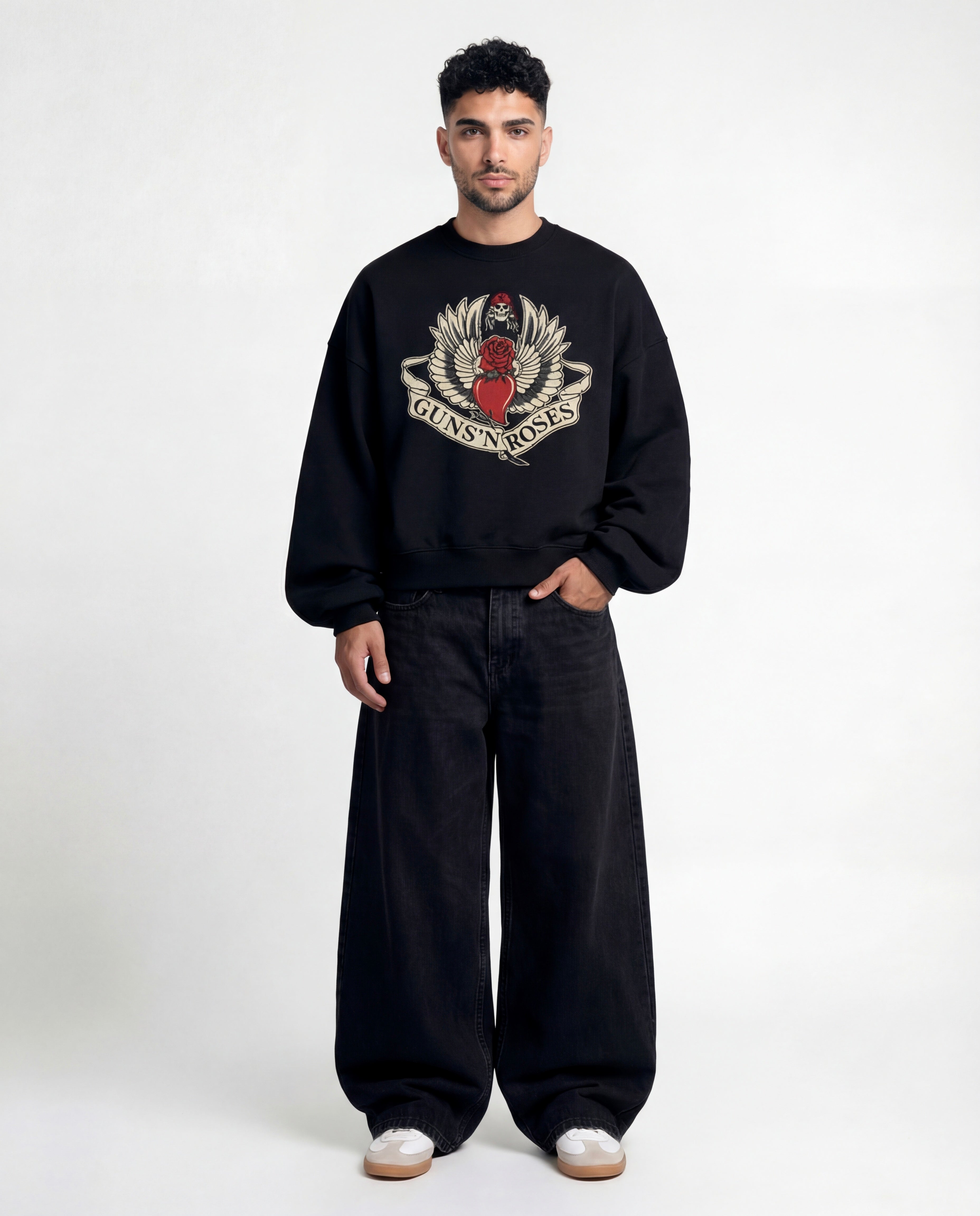 GNR Black Boxy Sweatshirt