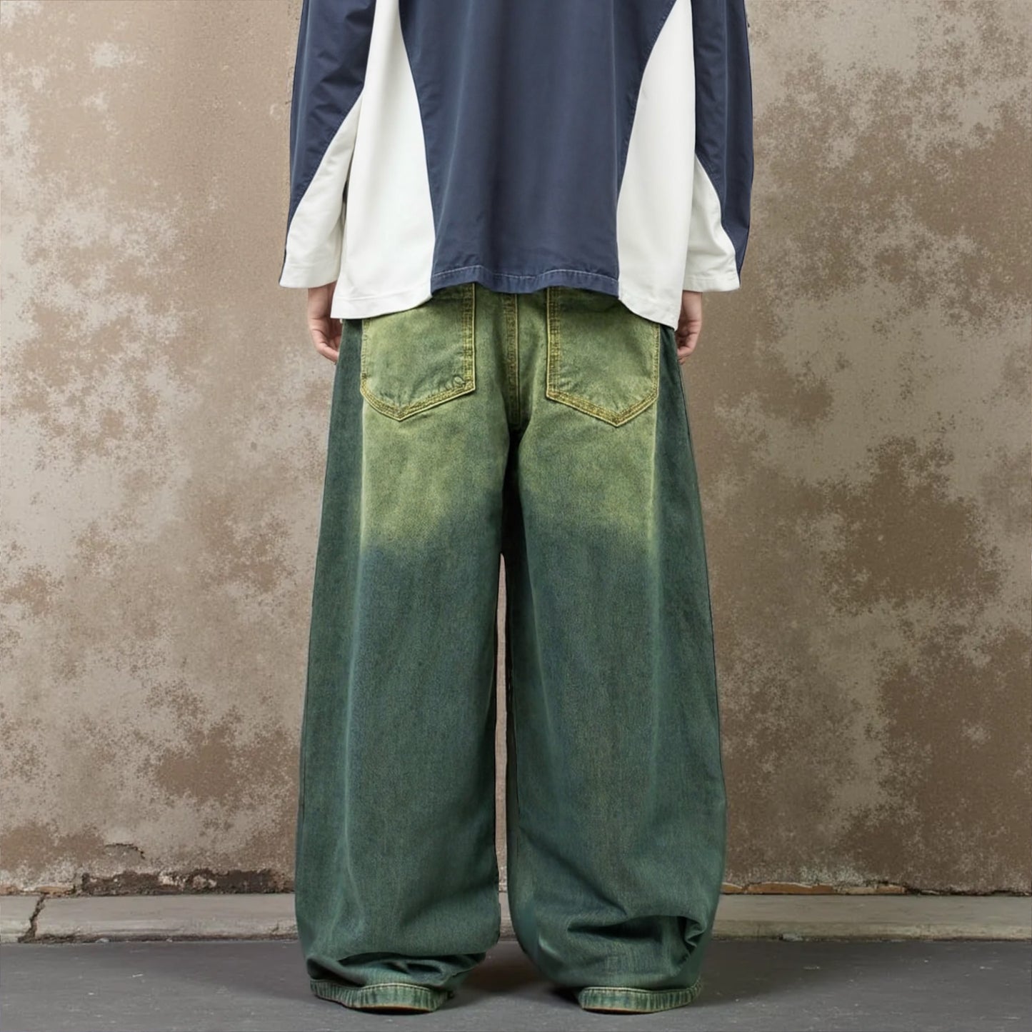 The Greenish Olive Baggy Jean