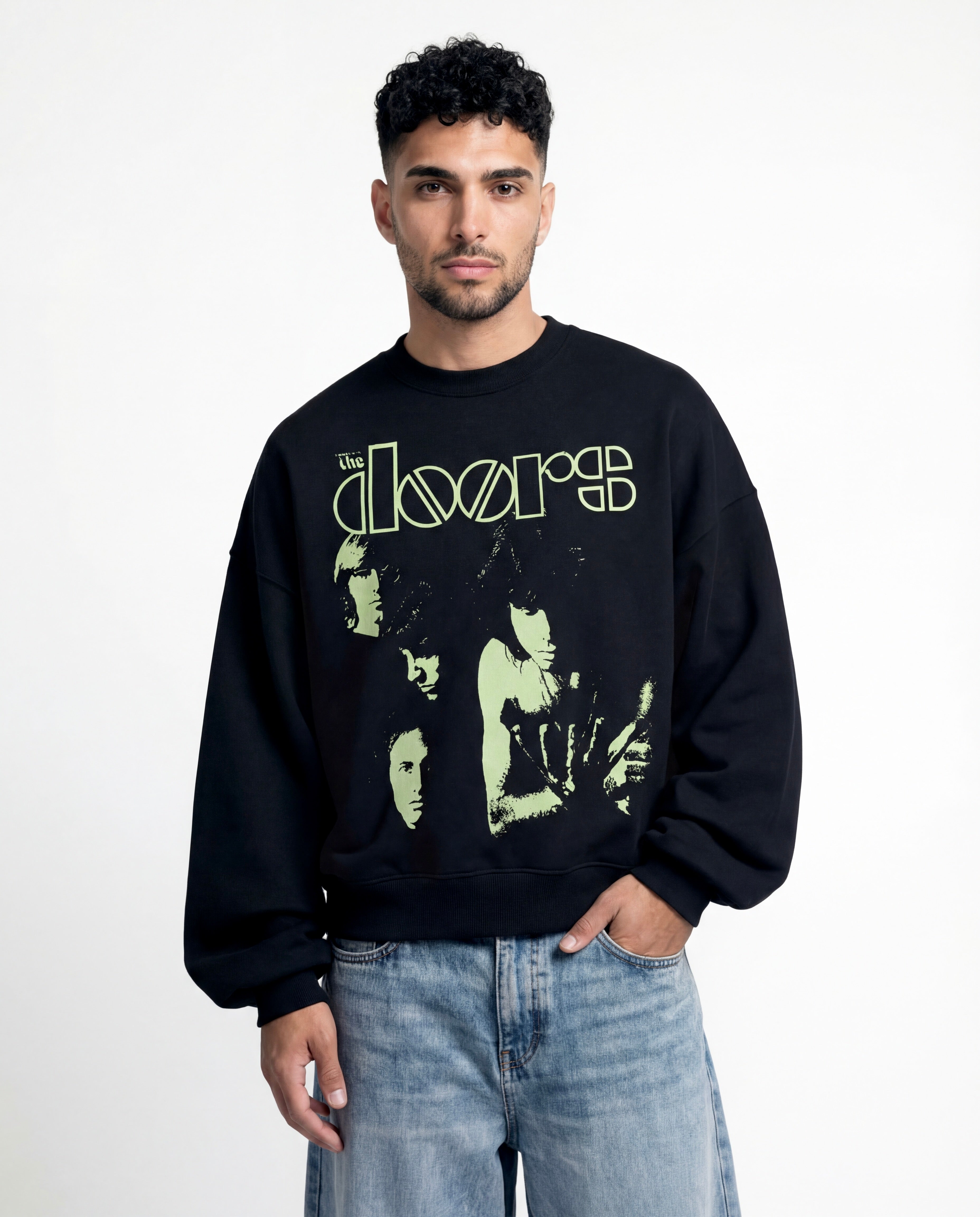 The Doors Black Boxy Sweatshirt