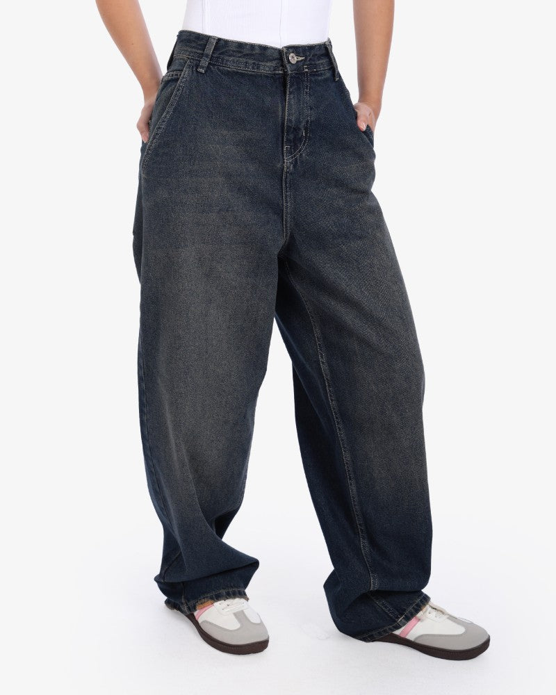 Dark Vintage Skater Baggy Jeans