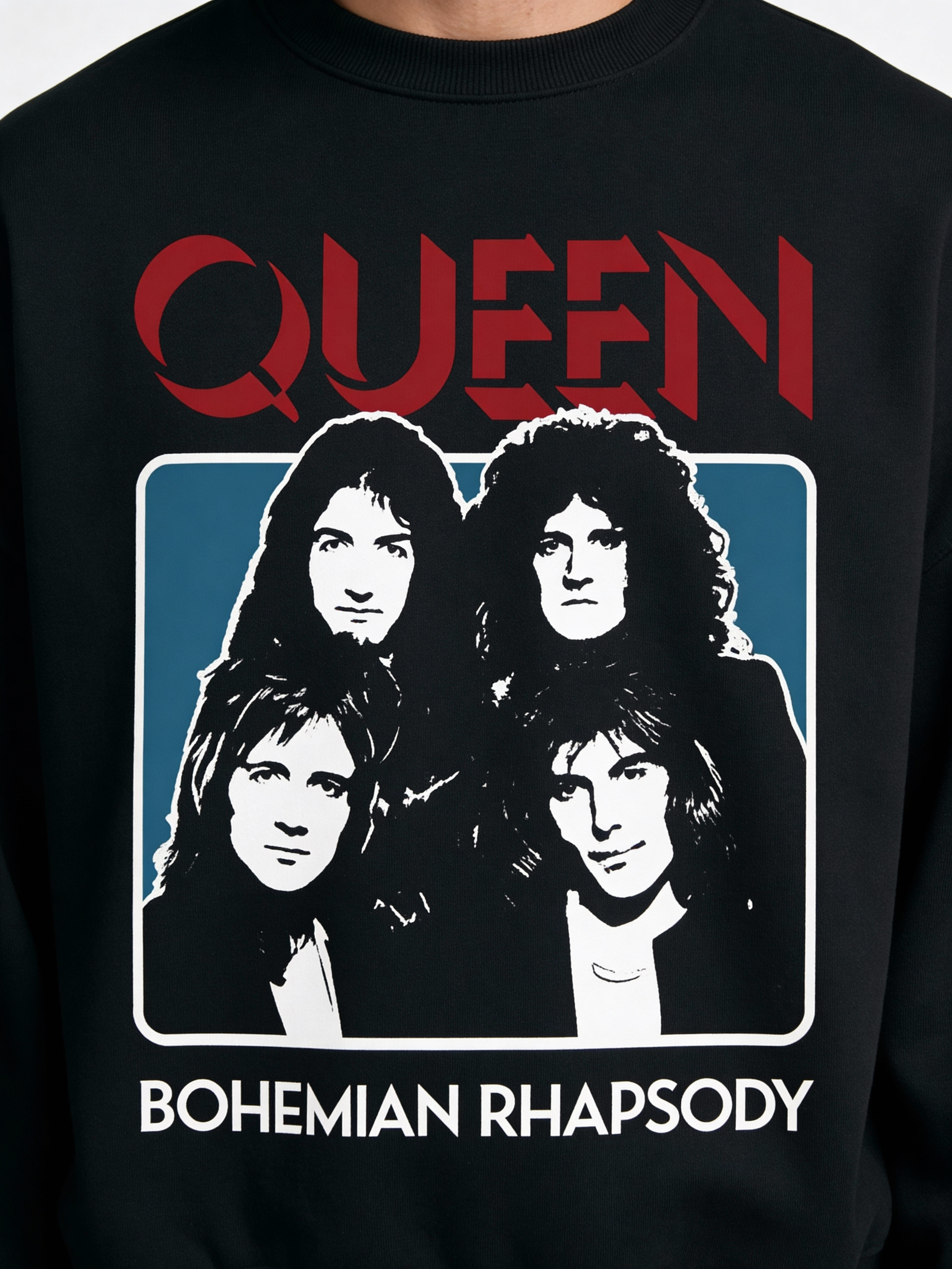 Queen Black Boxy Sweatshirt