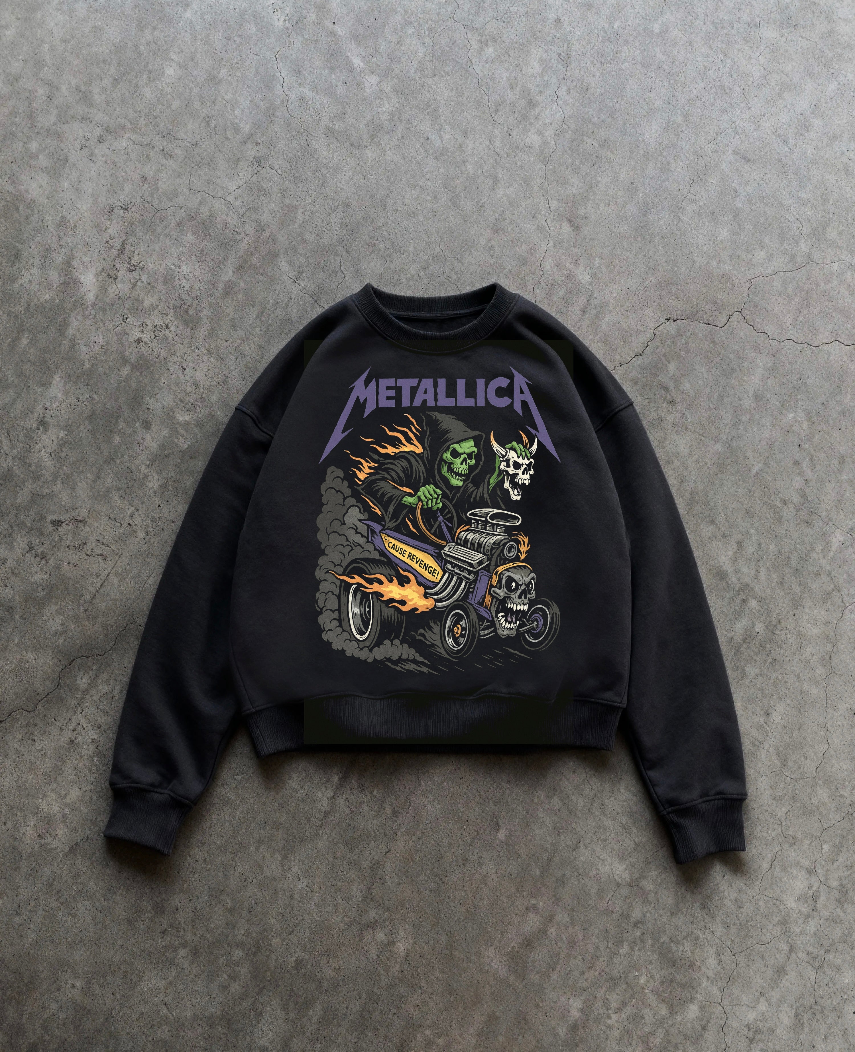 Metallica Classic Black Boxy Sweatshirt