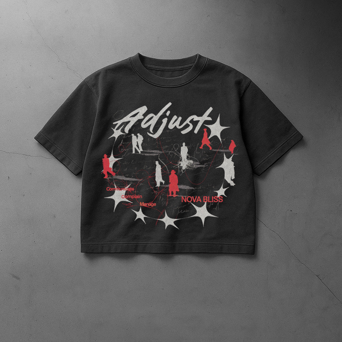 Adjust Black Boxy Tee