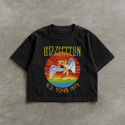 Led Zeppelin Black Boxy Tee