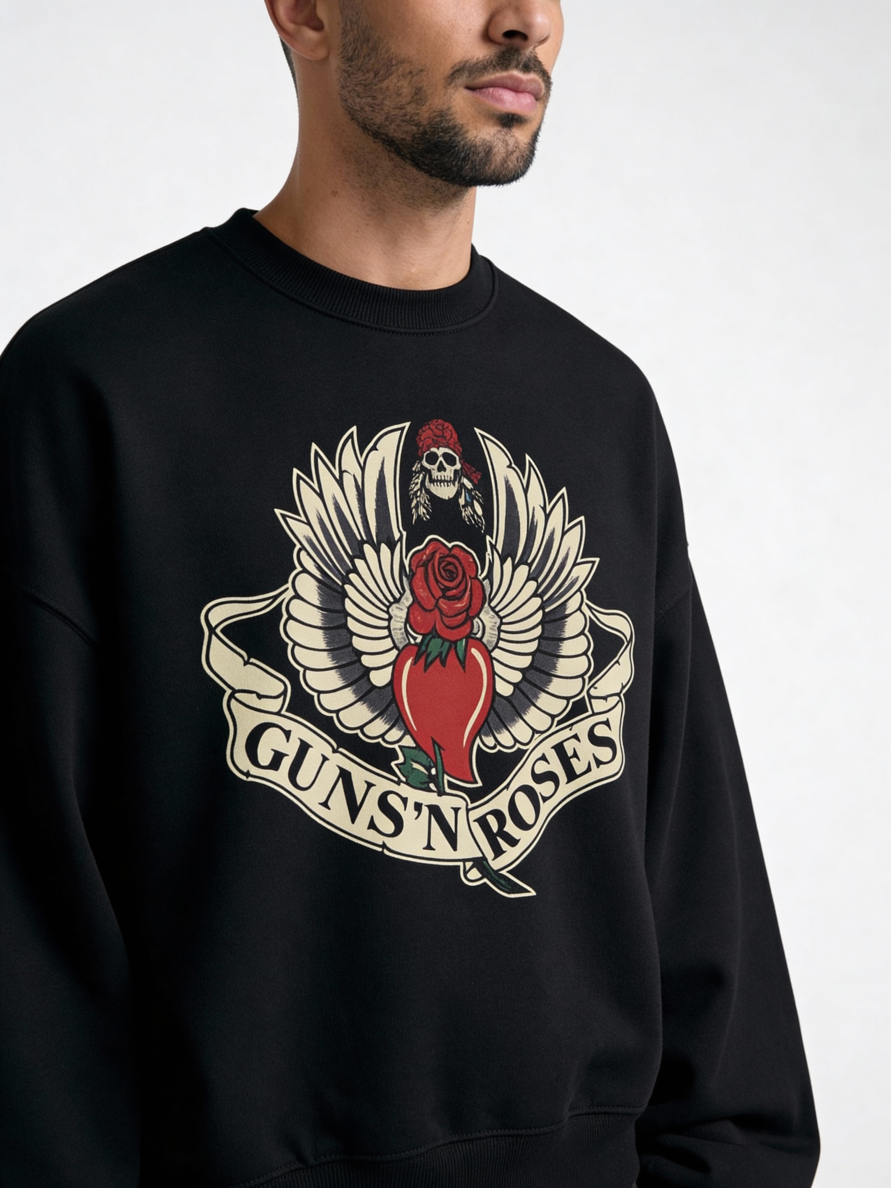 GNR Black Boxy Sweatshirt