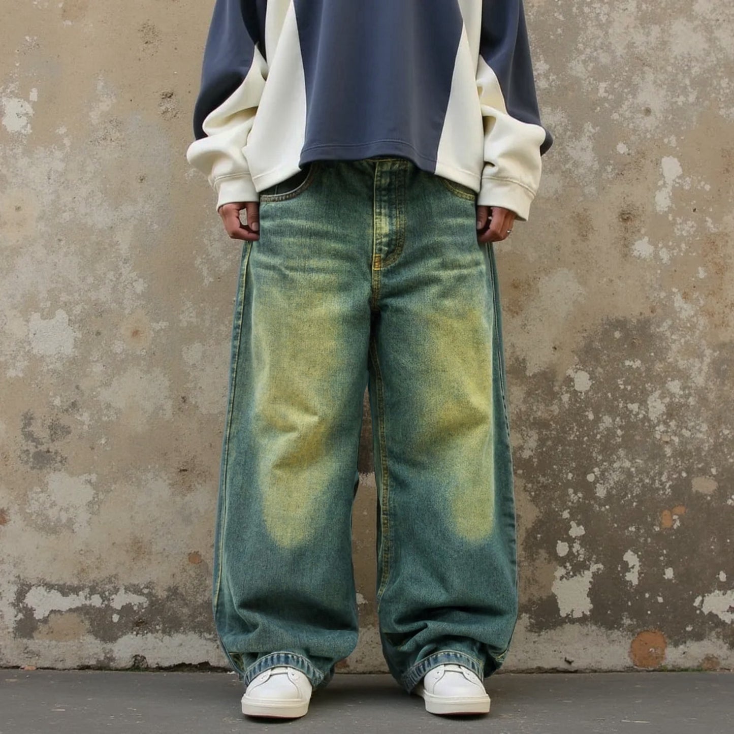 The Greenish Olive Baggy Jean