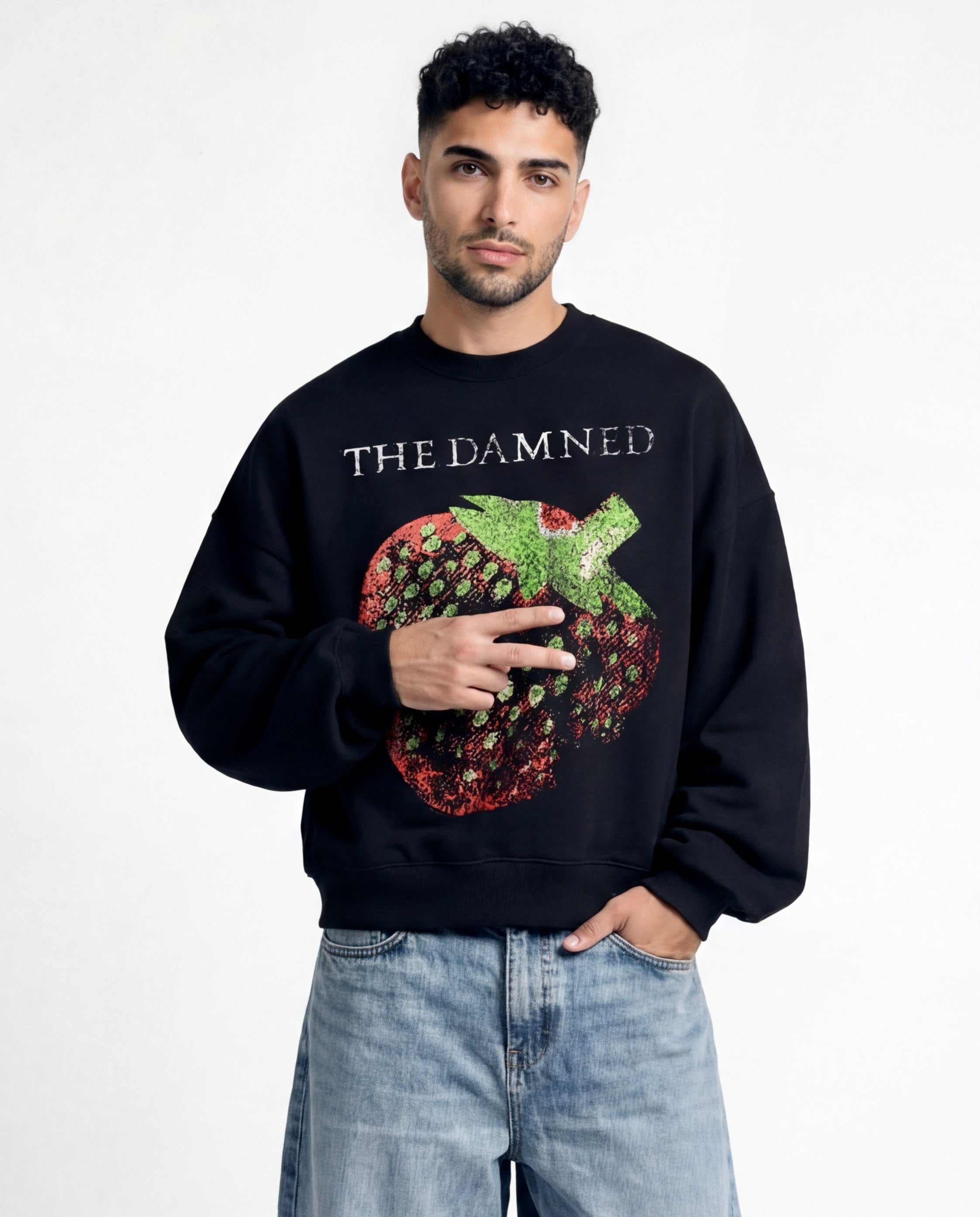 The Damned Black Boxy Sweatshirt