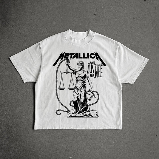 Metallica White Boxy Tee