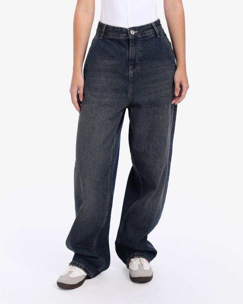 Dark Vintage Skater Baggy Jeans