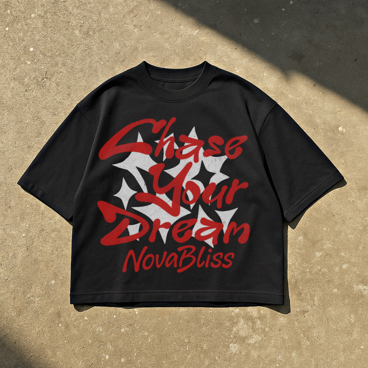 Chase Your Dream Black Boxy Tee