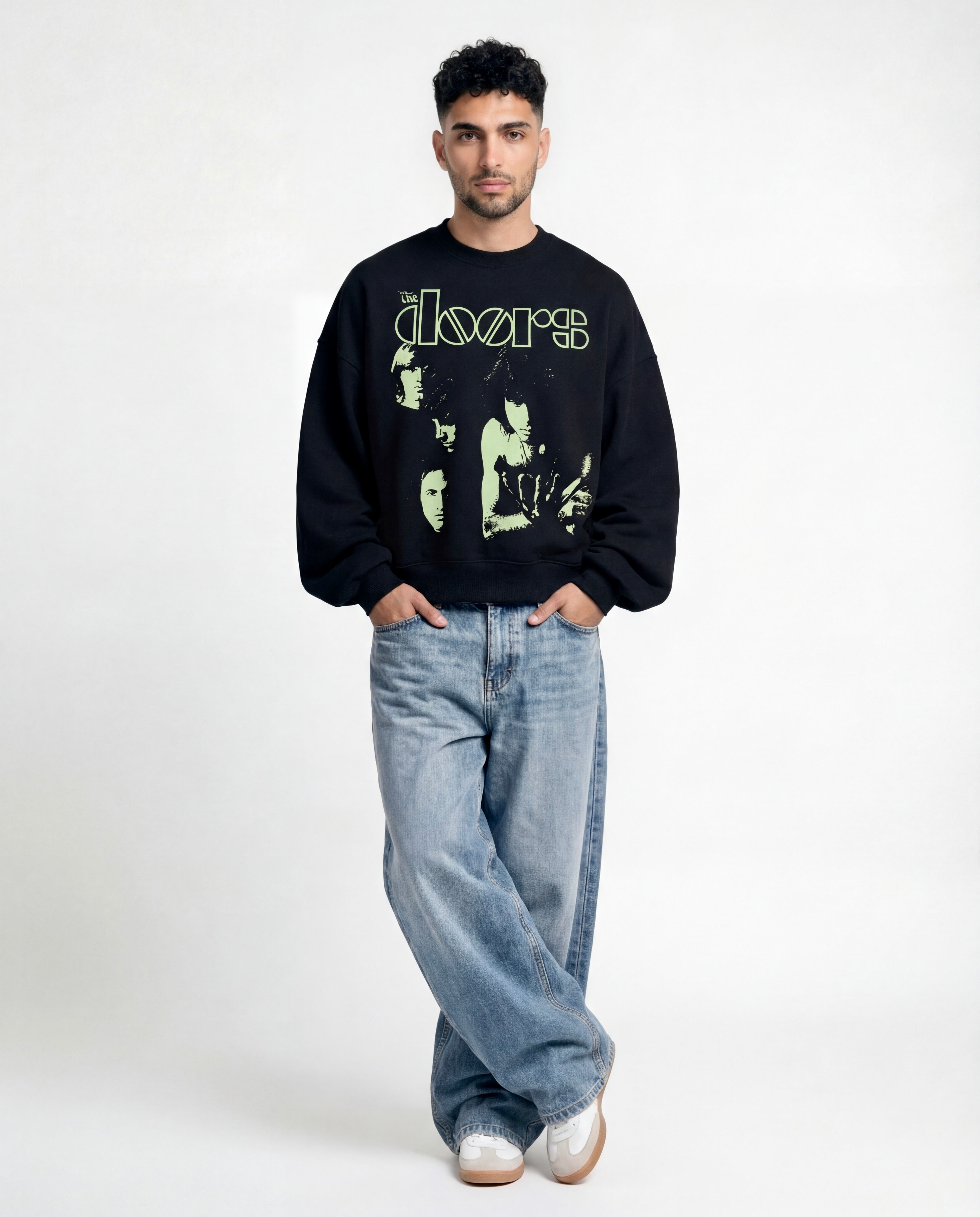 The Doors Black Boxy Sweatshirt