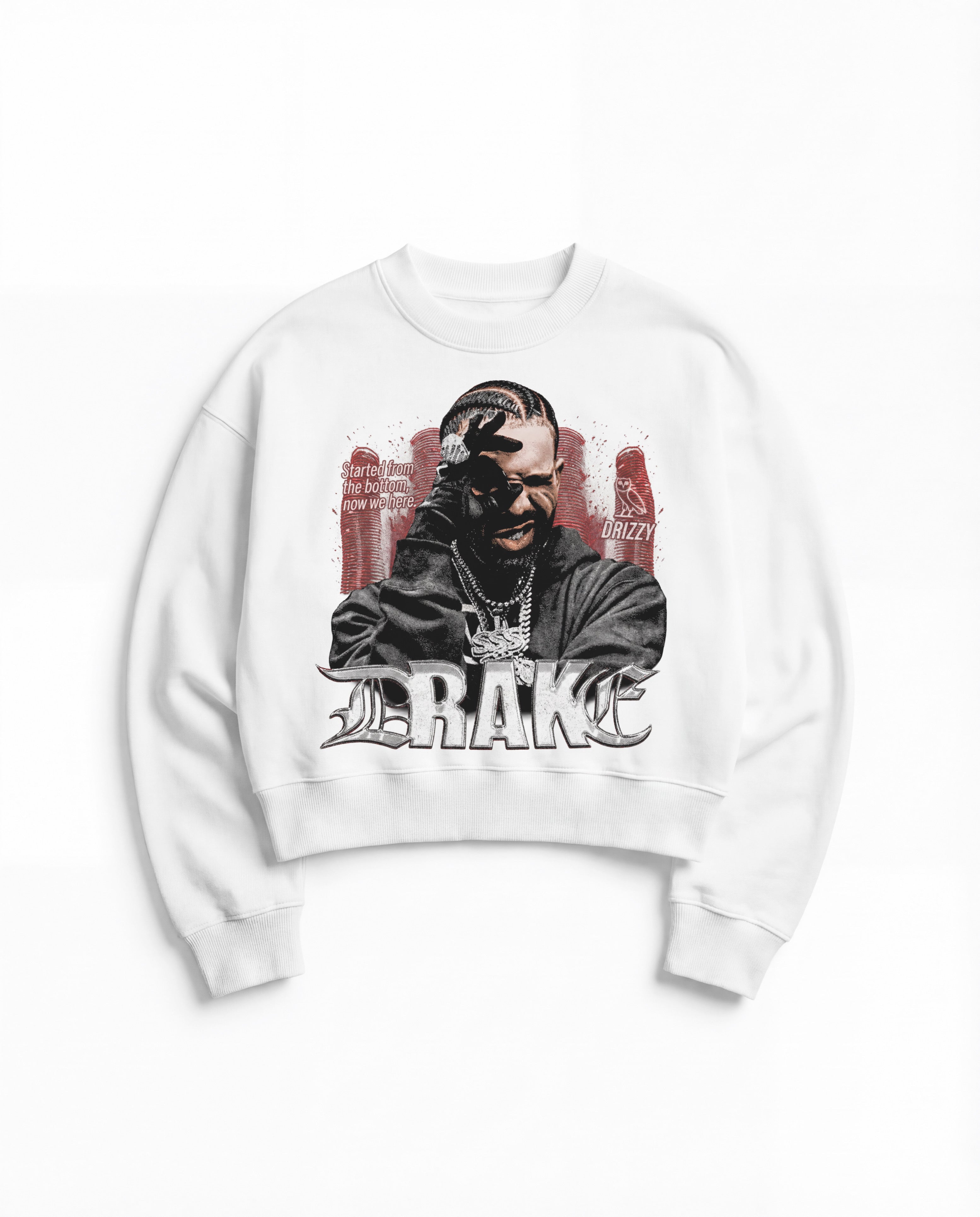 Drake White Boxy Sweatshirt