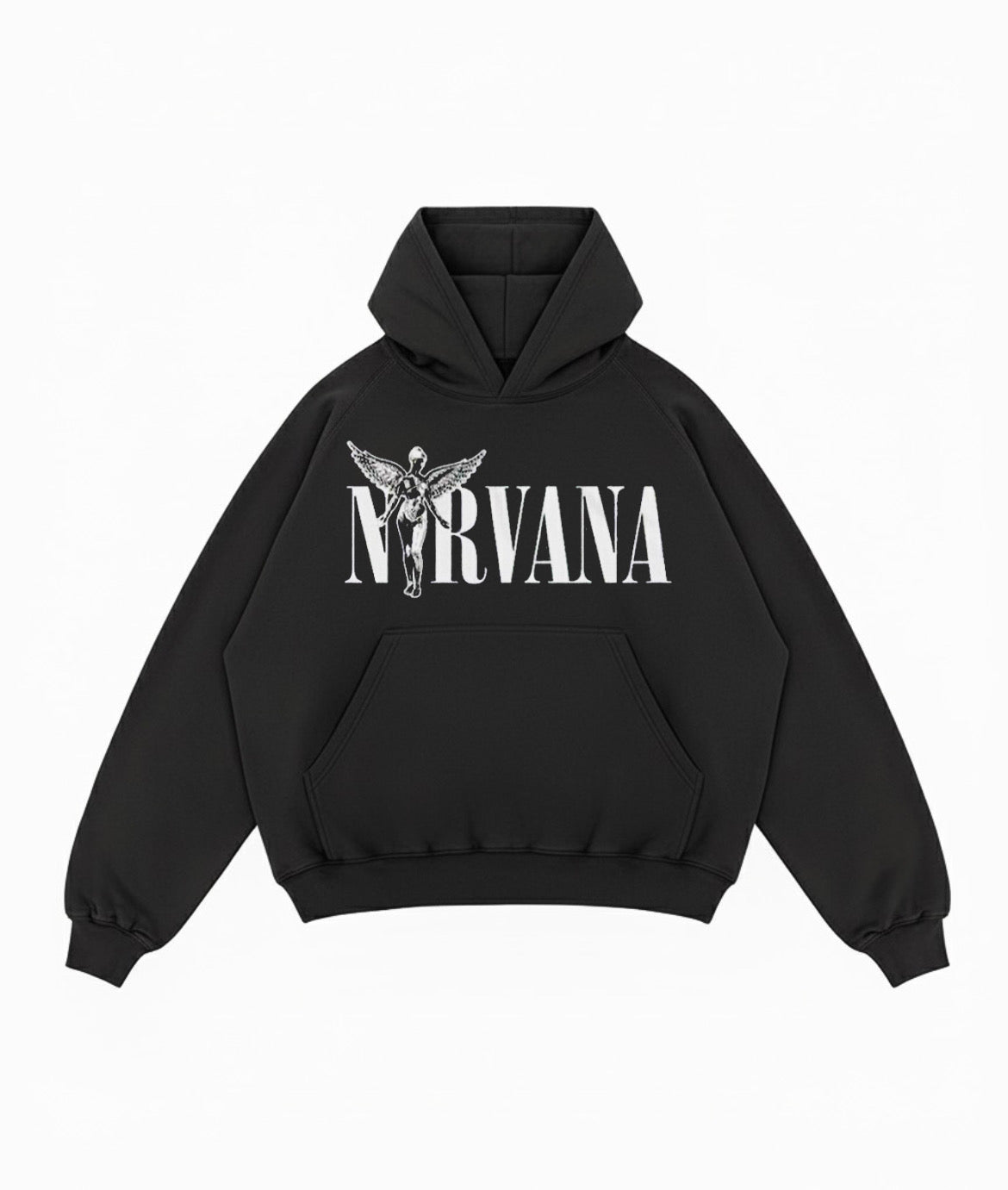 Nirvana Black Boxy Hoodie