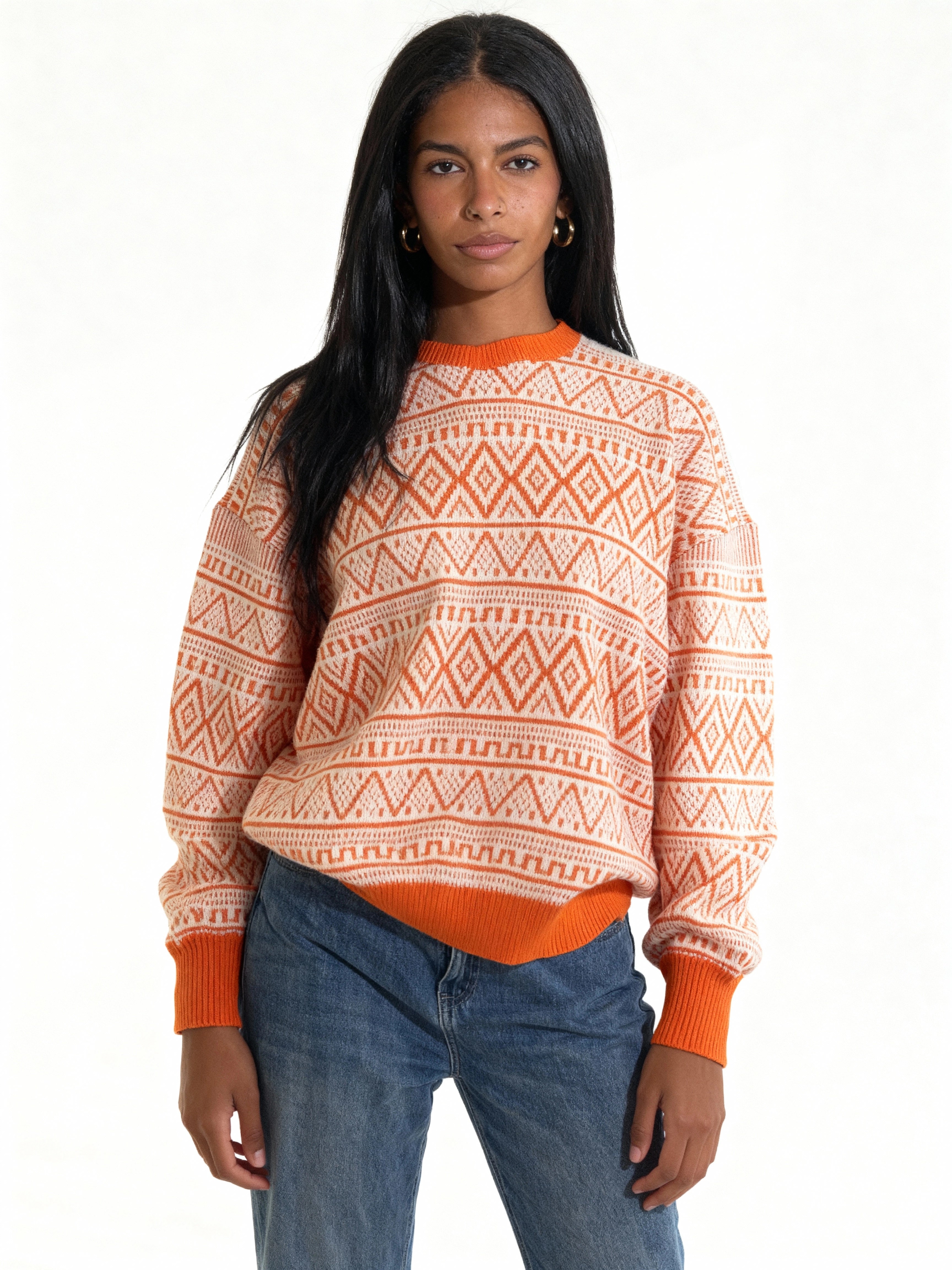 Amber Knit Sweater - Orange