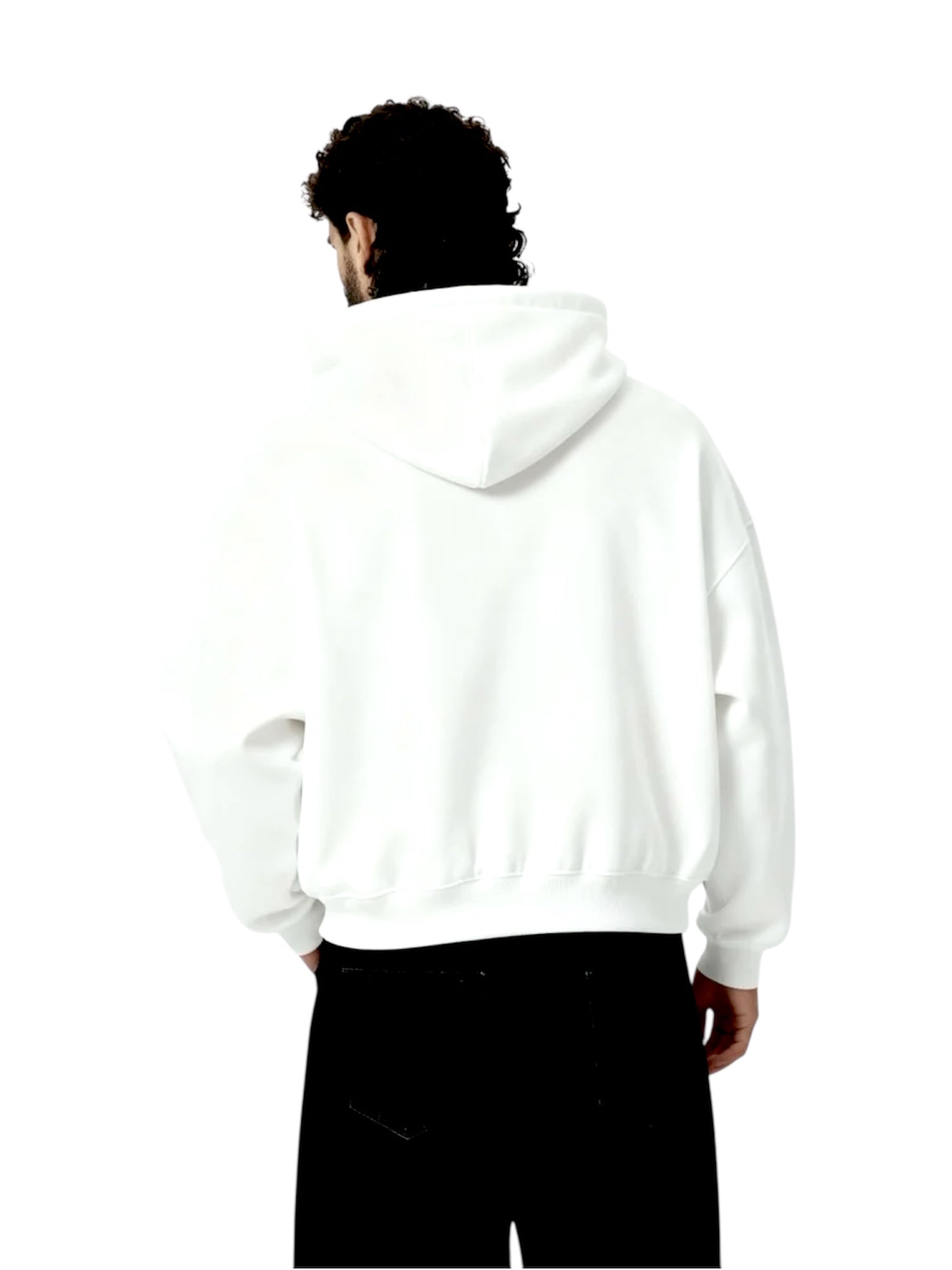 Plain White Boxy Hoodie