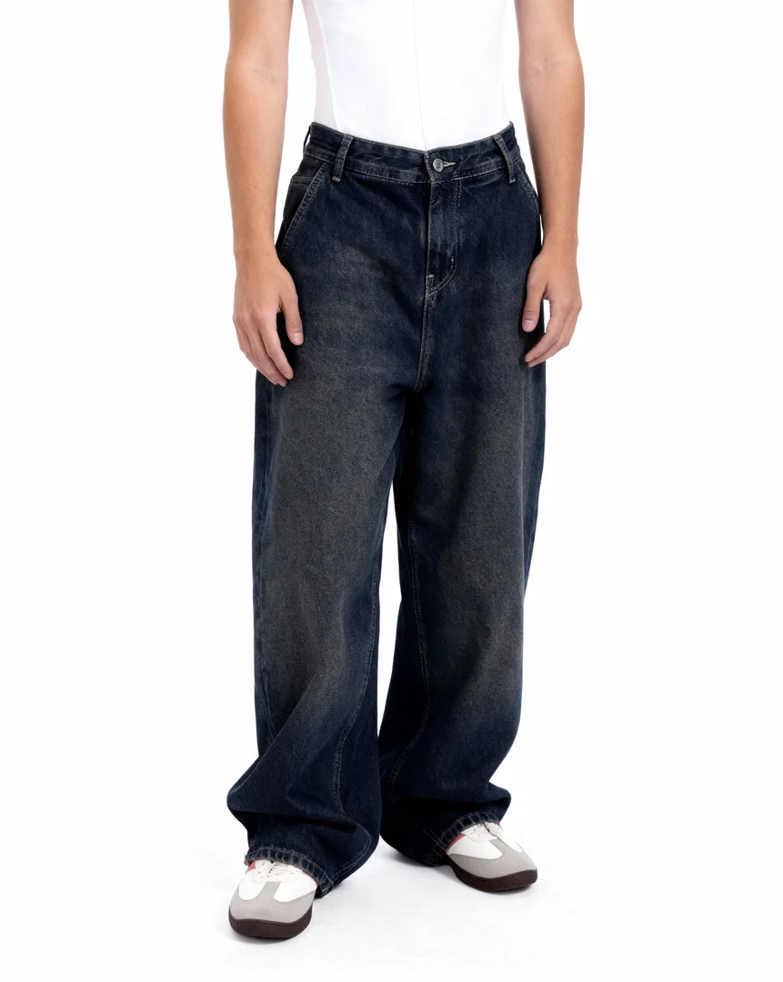 Dark Vintage Skater Baggy Jeans