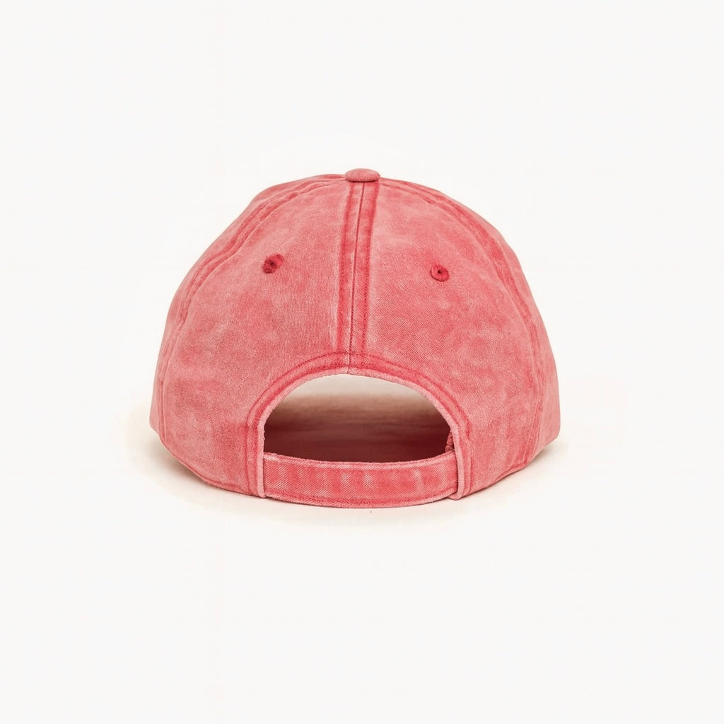 ACID-WASHED BASEBALL CAP – Pink
