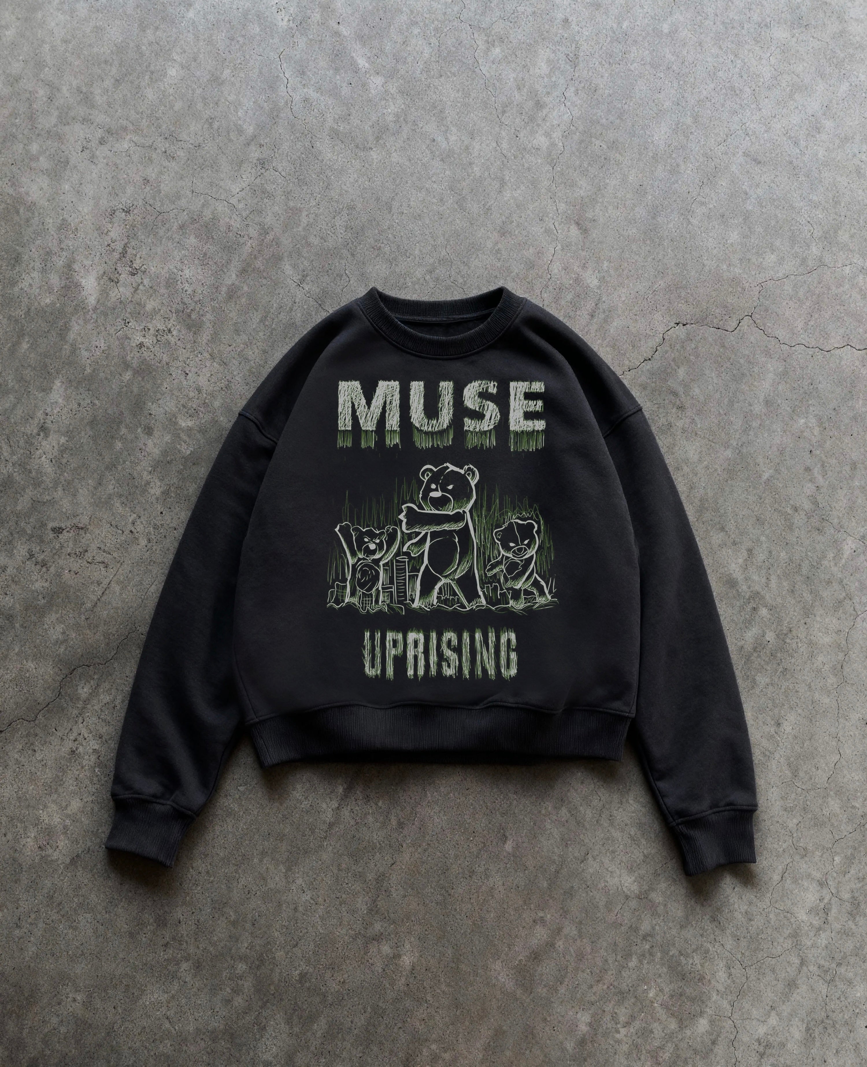 Muse Black Boxy Sweatshirt