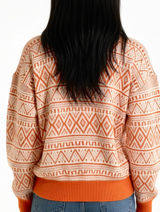 Amber Knit Sweater - Orange