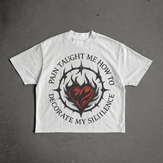 Pain Taught Me White Boxy Tee