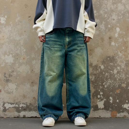 The Greenish Olive Baggy Jean
