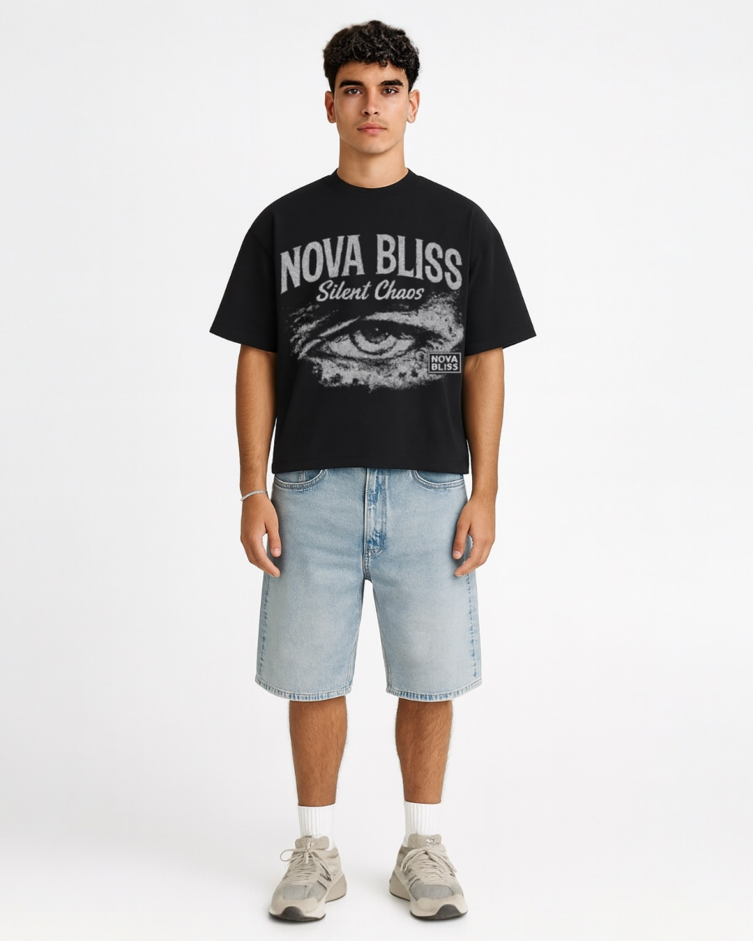 Silent Chaos Black Boxy Tee