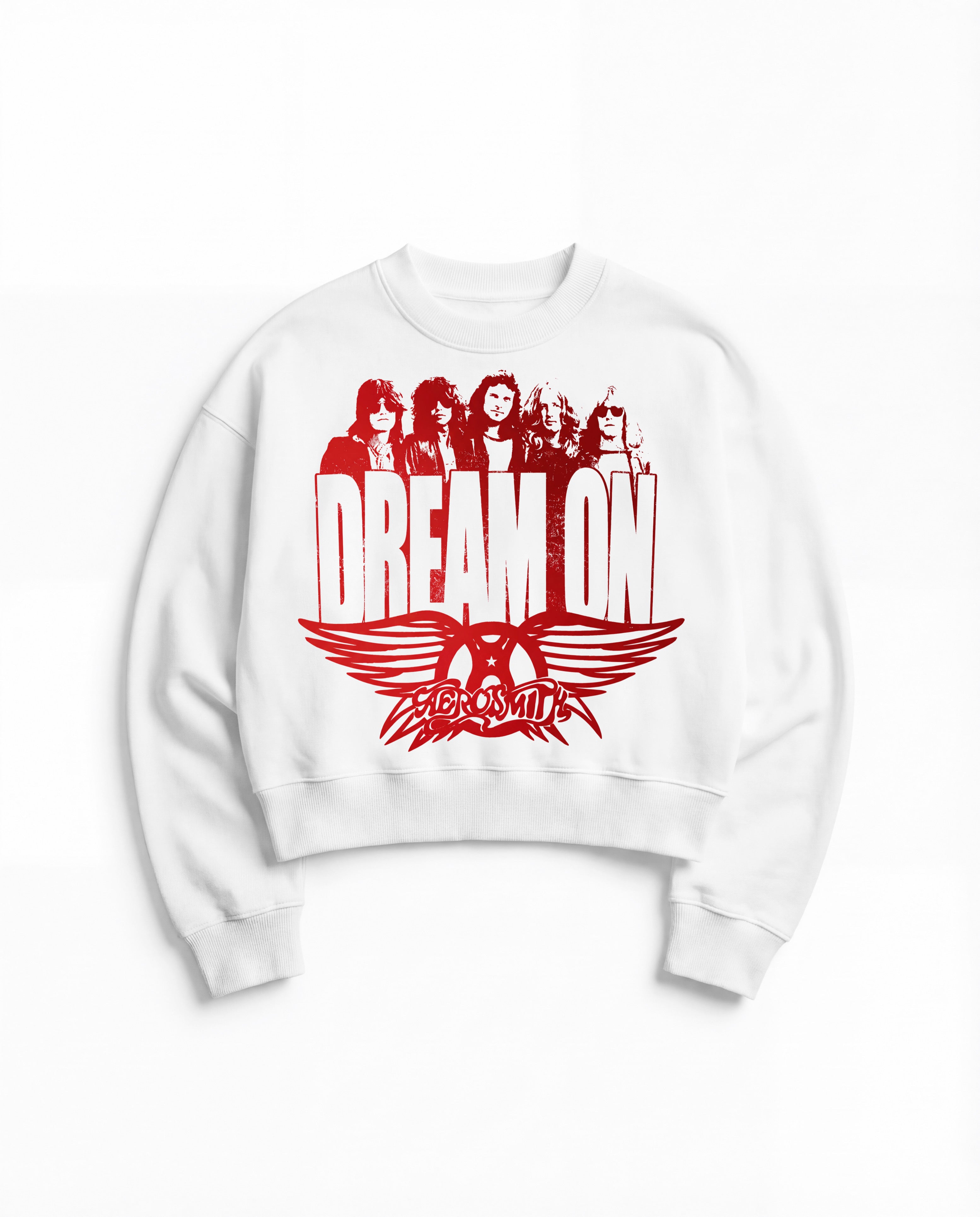 Dream On White Boxy Sweatshirt
