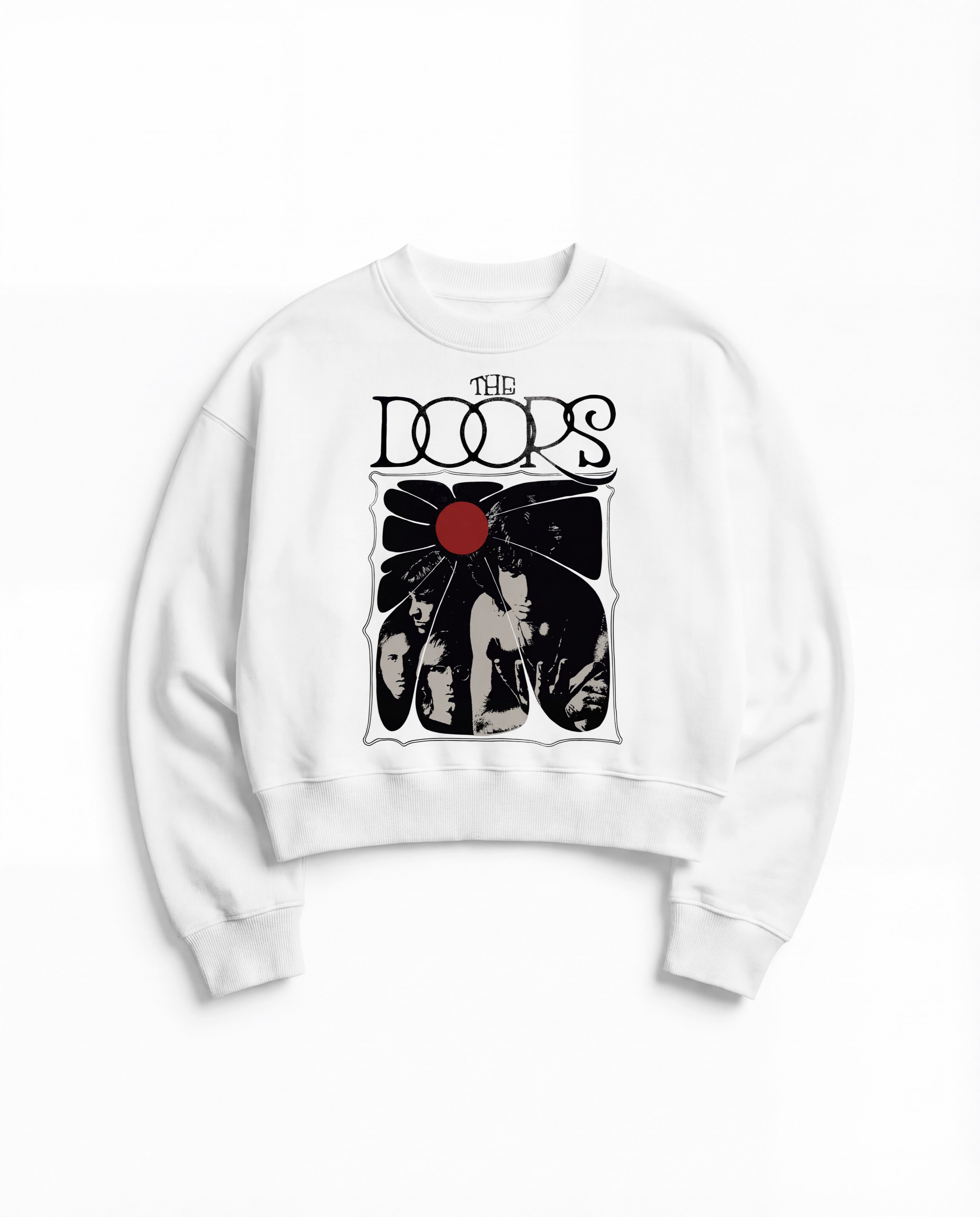 The Doors White Boxy Sweatshirt