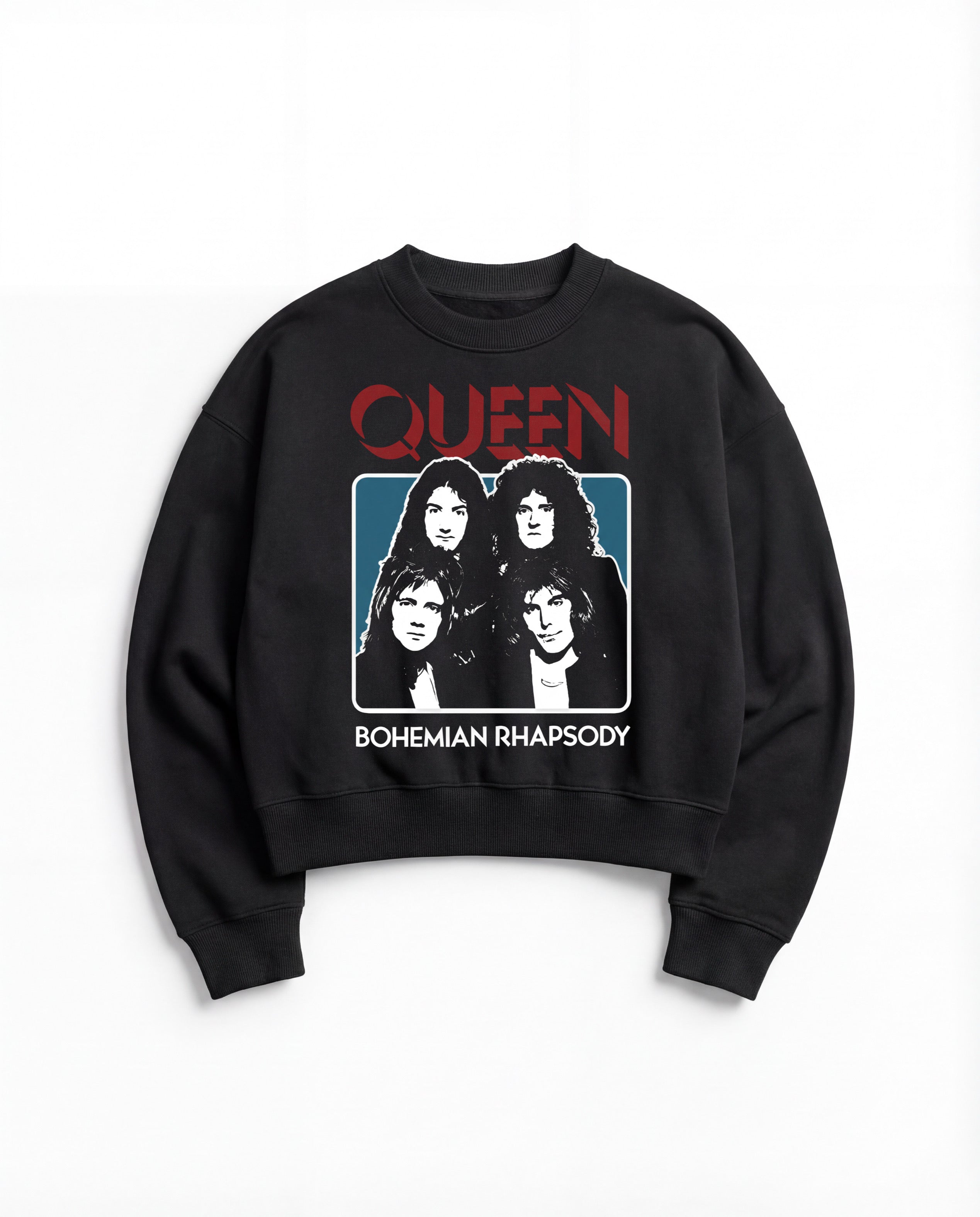 Queen Black Boxy Sweatshirt