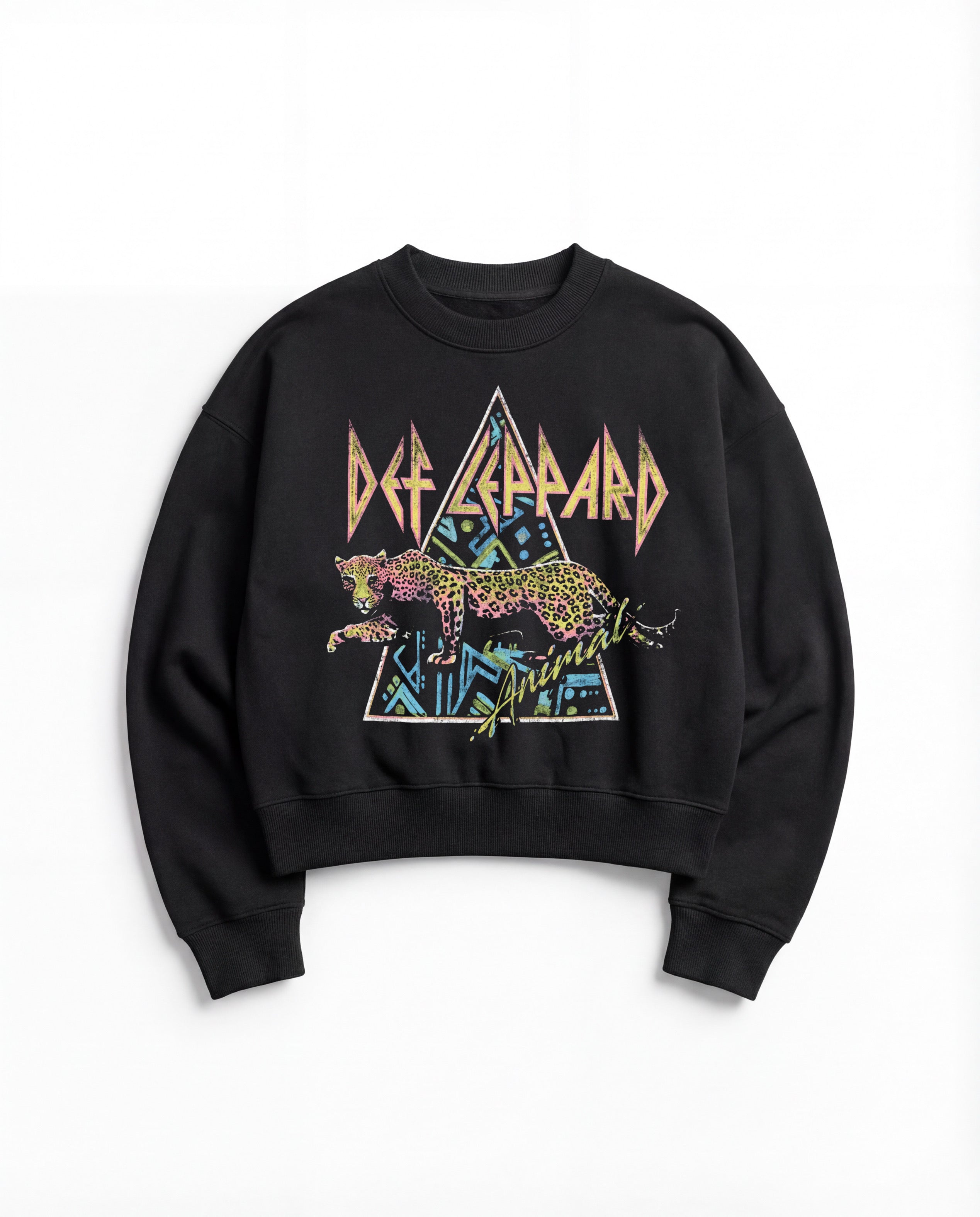 Def Leppard Black Boxy Sweatshirt