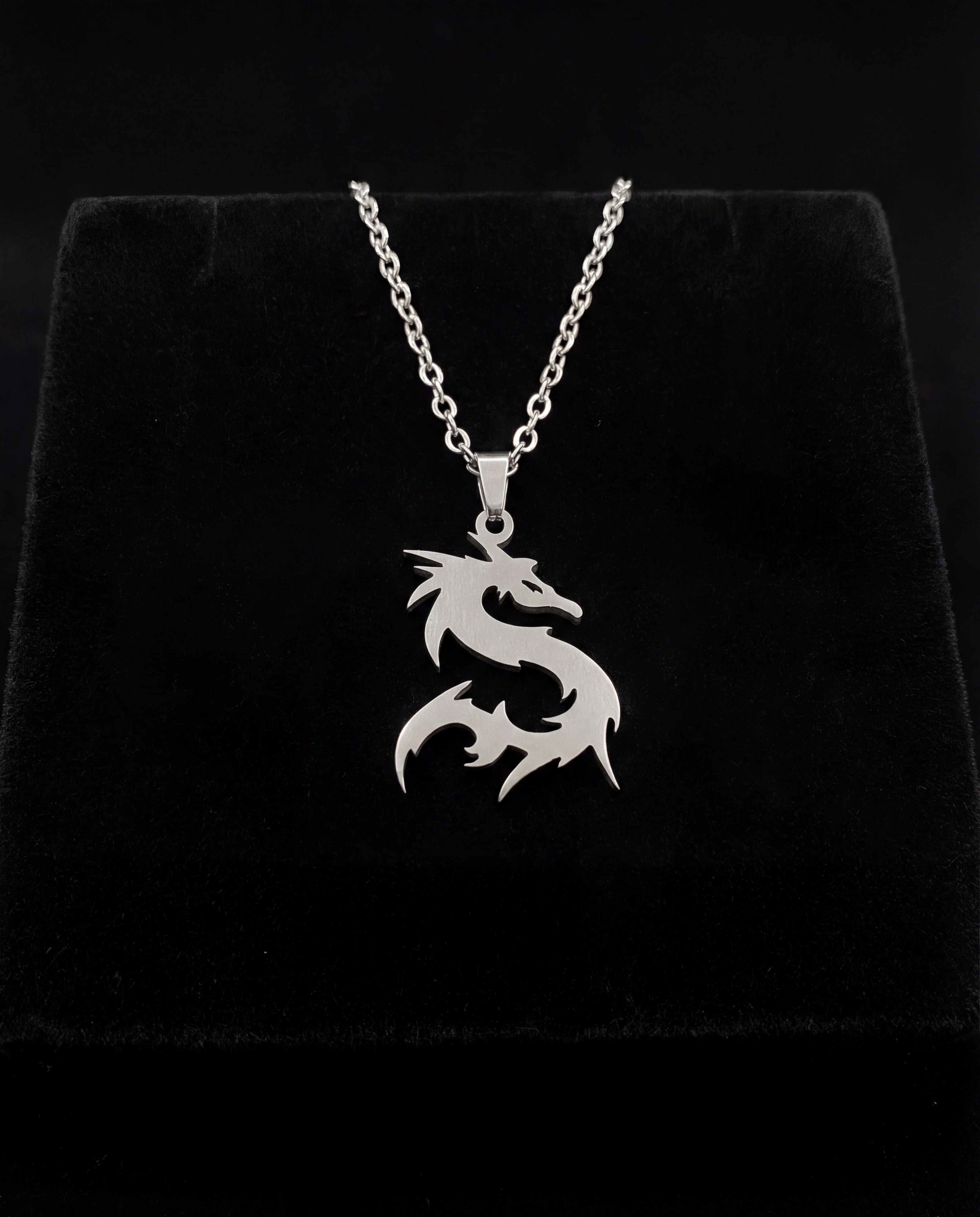 Dragon Necklace – Silver Stainless Steel