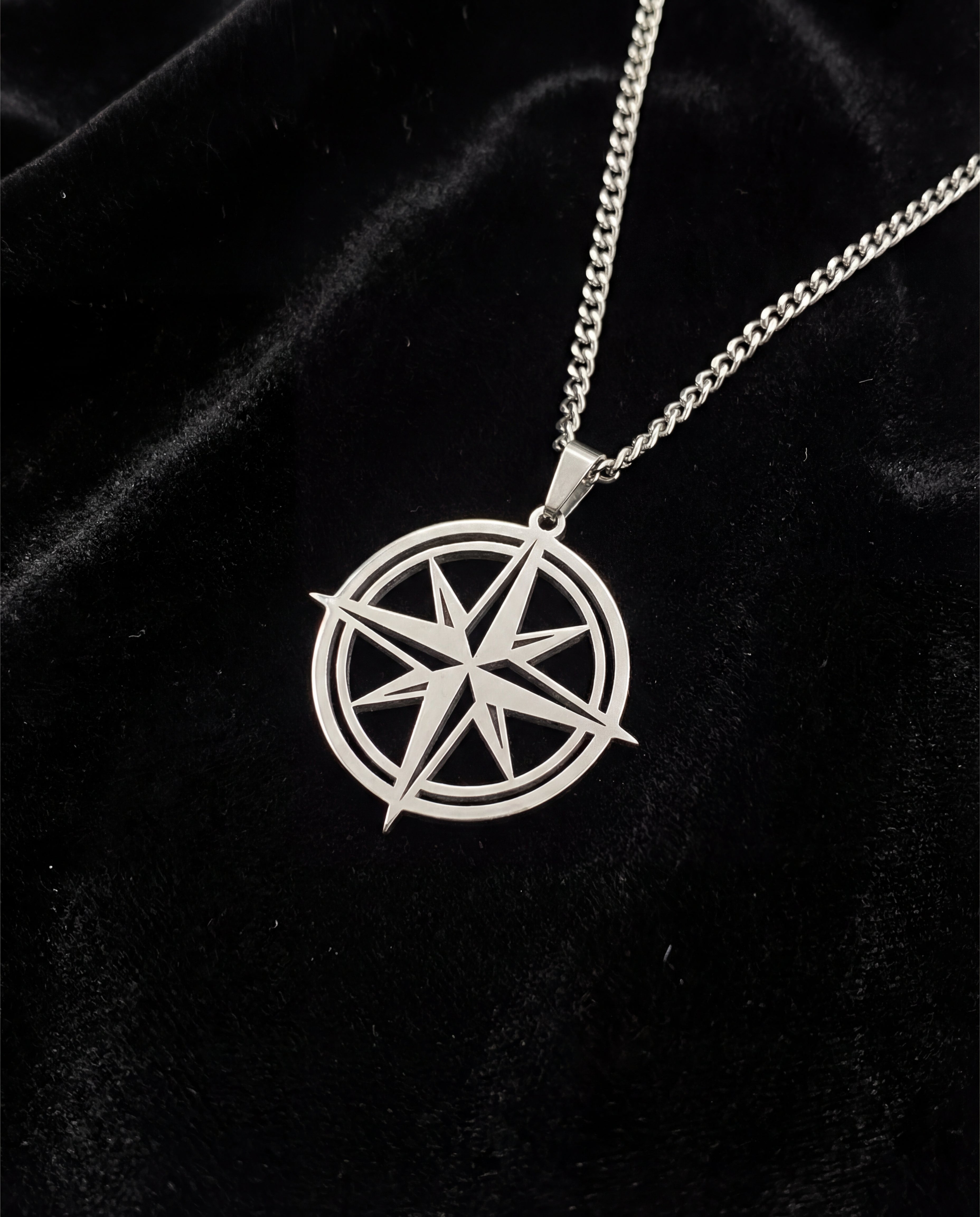 North Star Necklace – Silver Stainless Steel