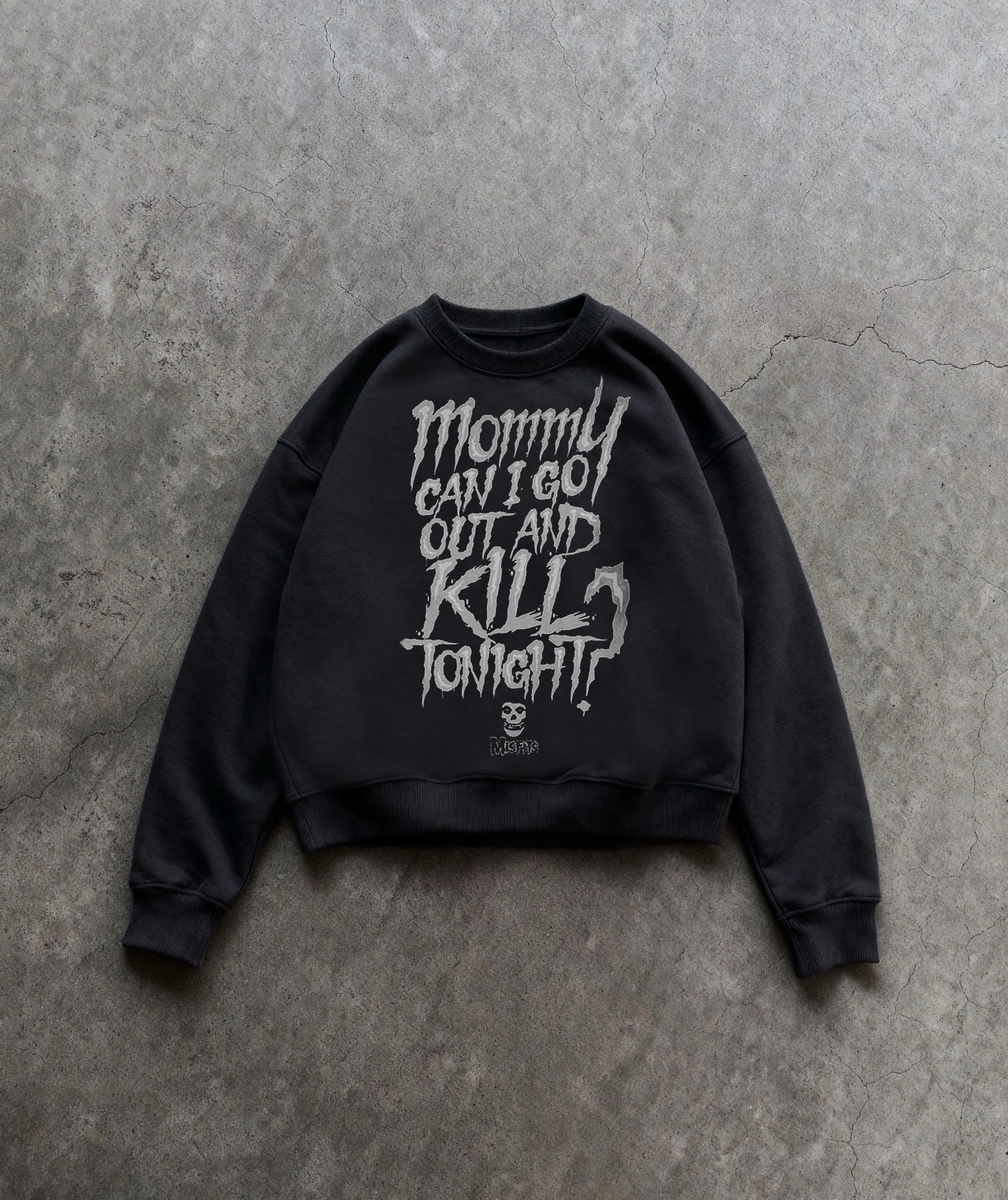 Misfits Black Boxy Sweatshirt