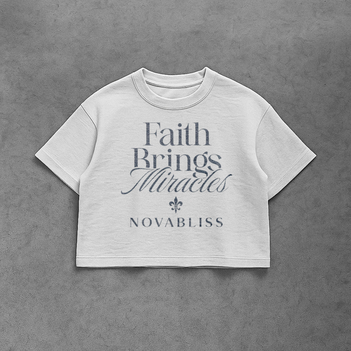 Faith Brings Miracles Boxy White Tee